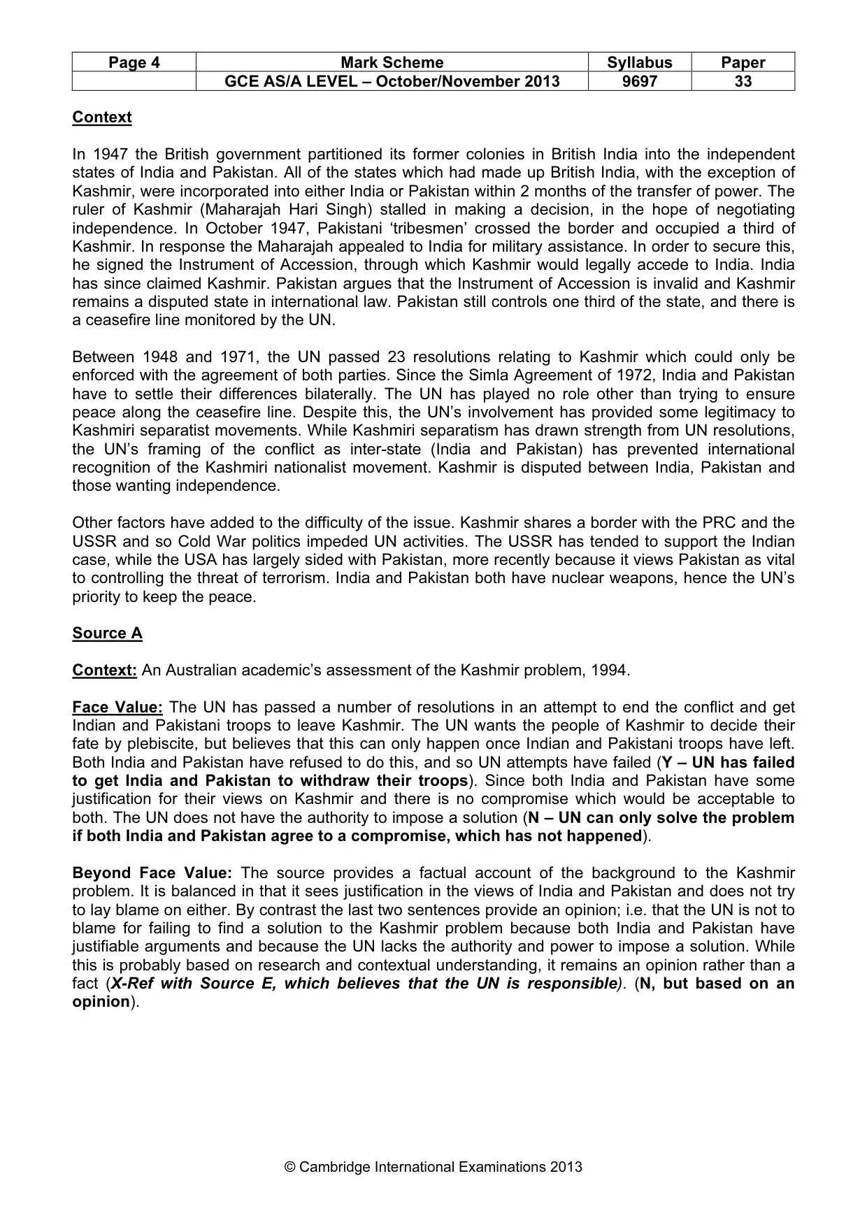 Mark scheme, page 4 of 11