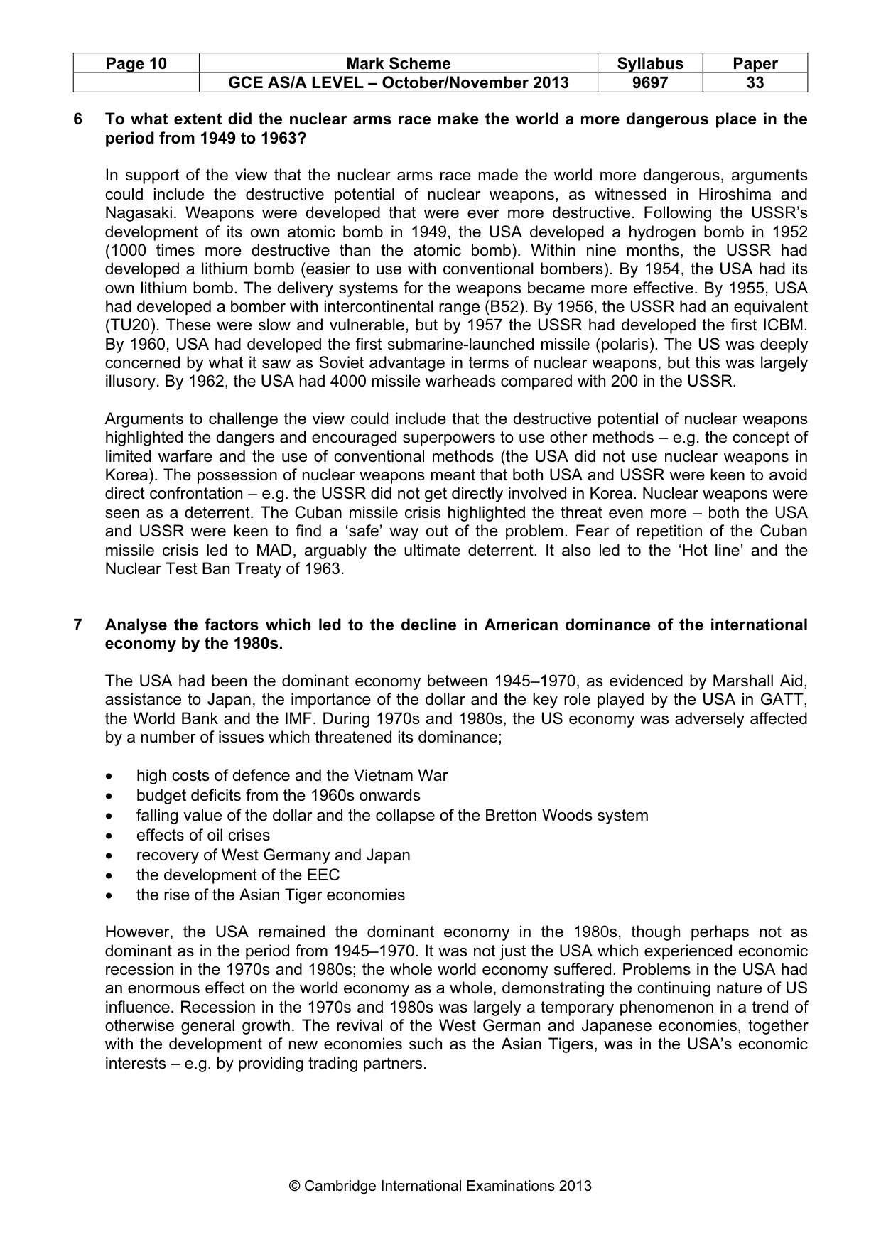 Mark scheme, page 10 of 11