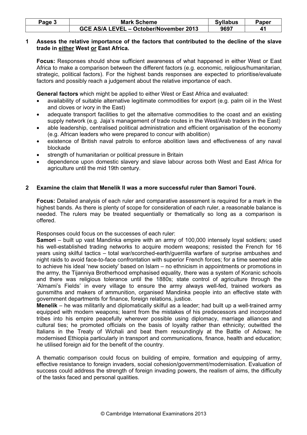 Mark scheme, page 3 of 8