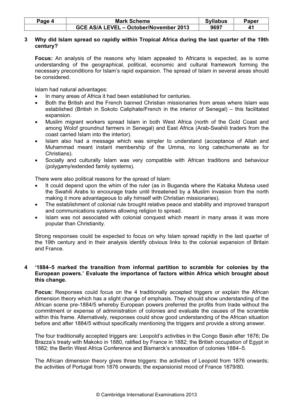 Mark scheme, page 4 of 8