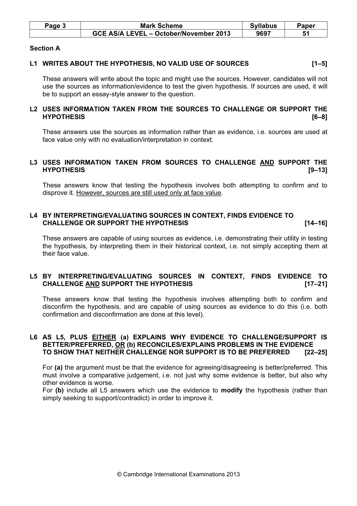 Mark scheme, page 3 of 10
