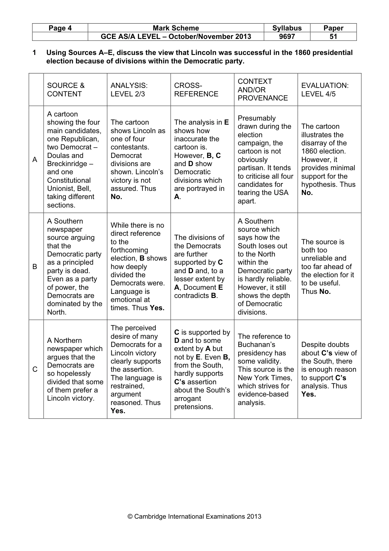 Mark scheme, page 4 of 10