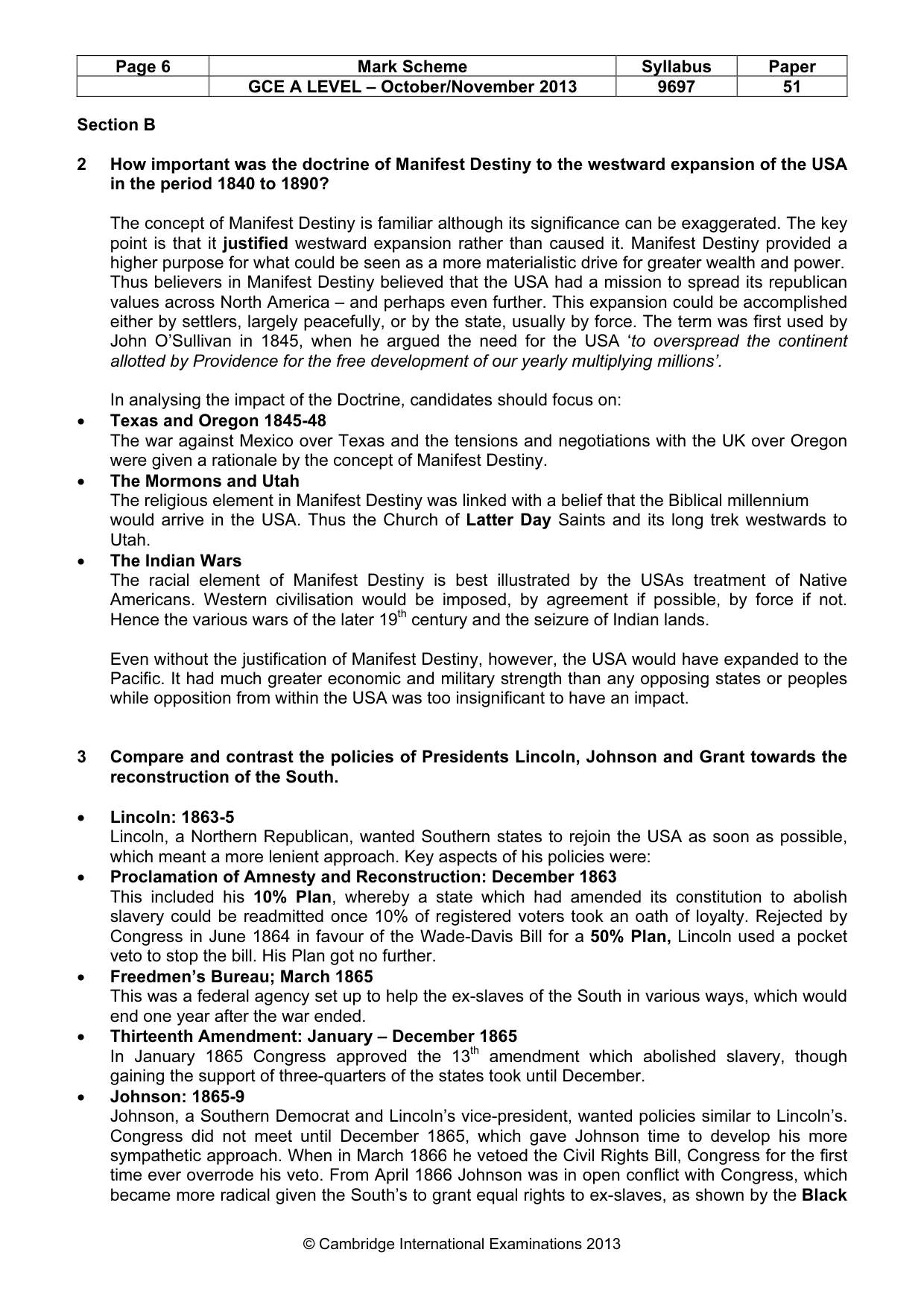 Mark scheme, page 6 of 10