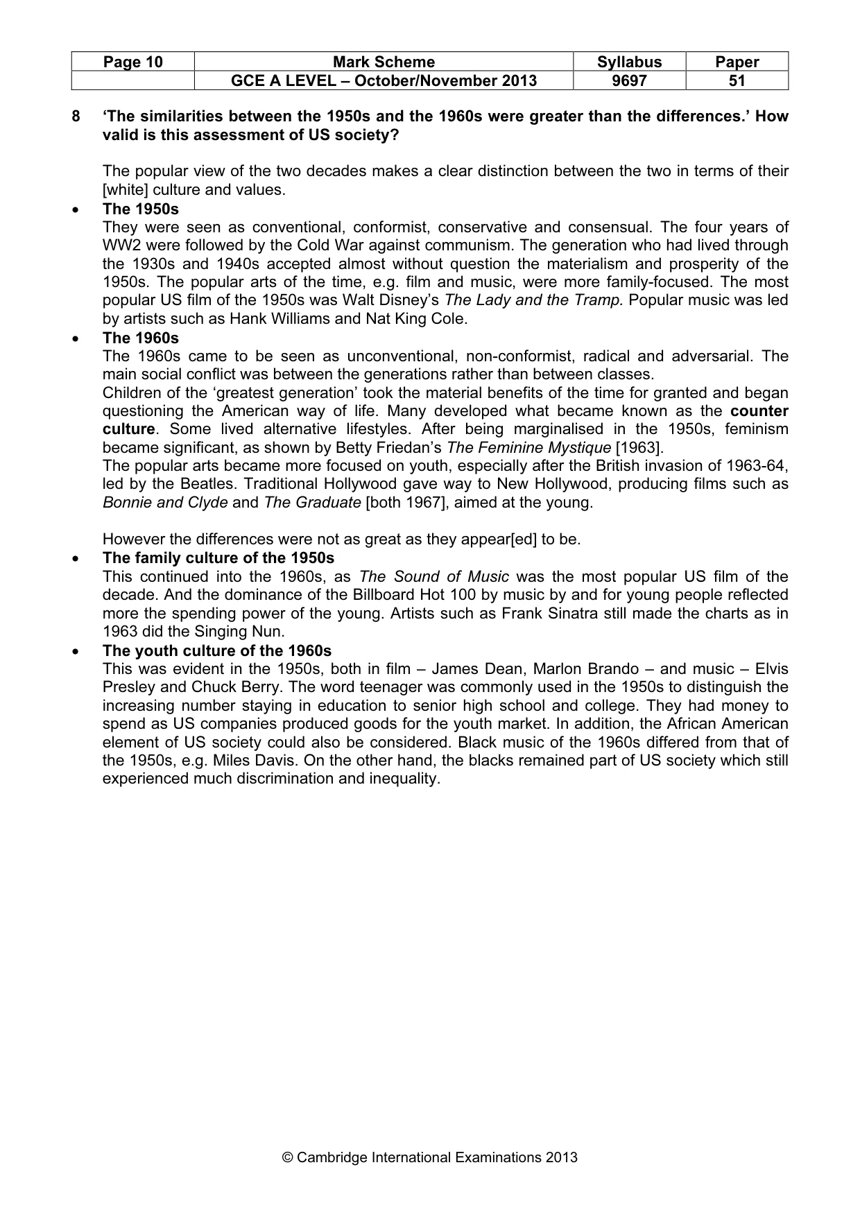 Mark scheme, page 10 of 10