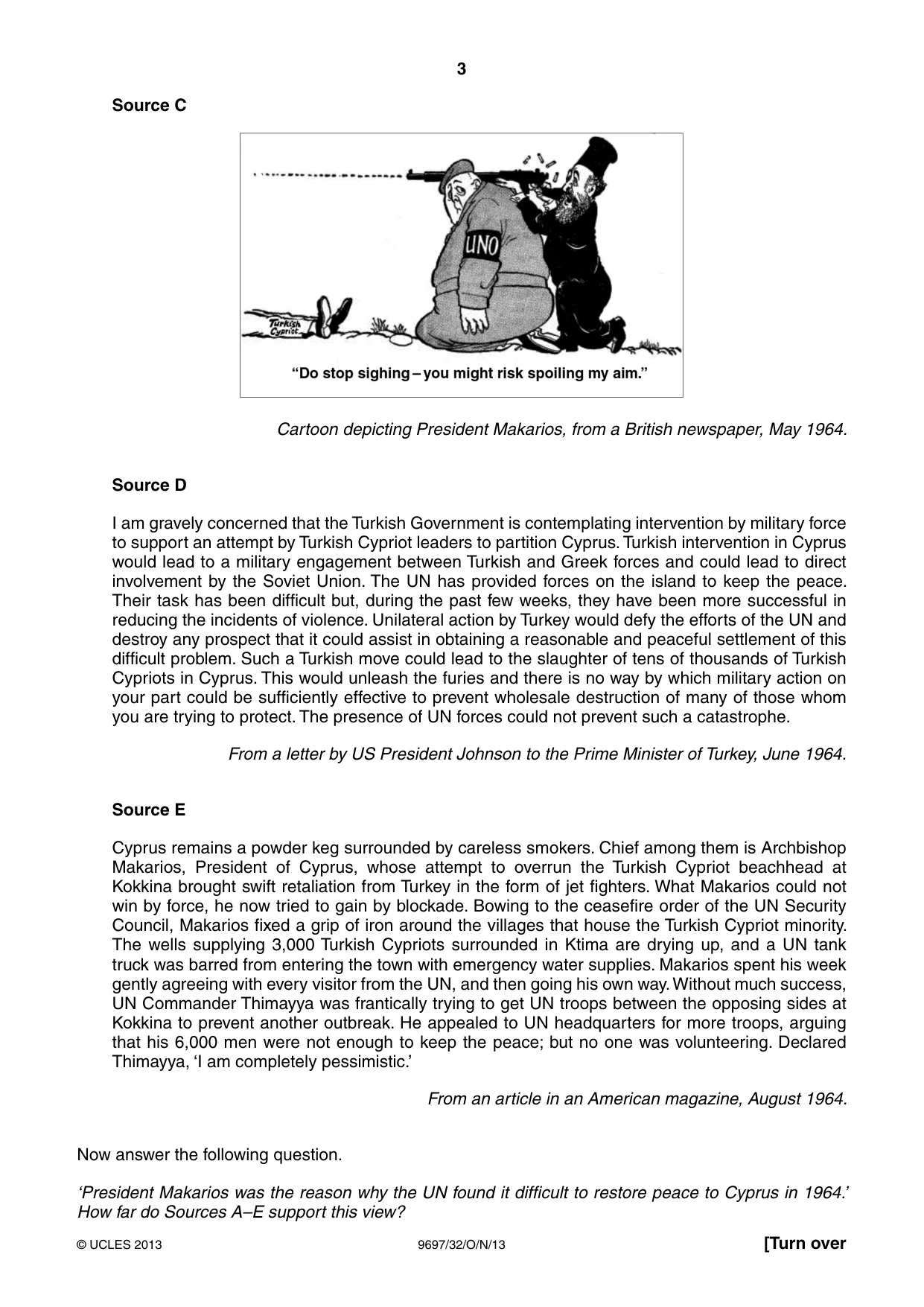 Cambridge A Level History (pre-2015) 9697 2013 Oct/Nov Paper 3 · Variant 2 question paper, page 3 of 4