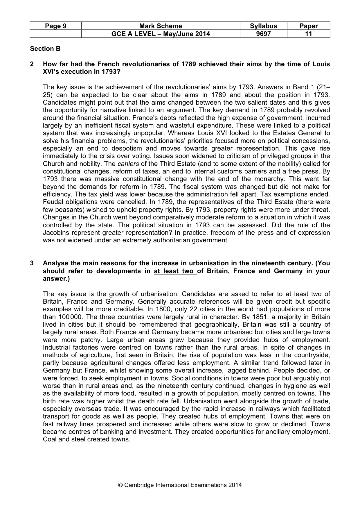 Mark scheme, page 9 of 12