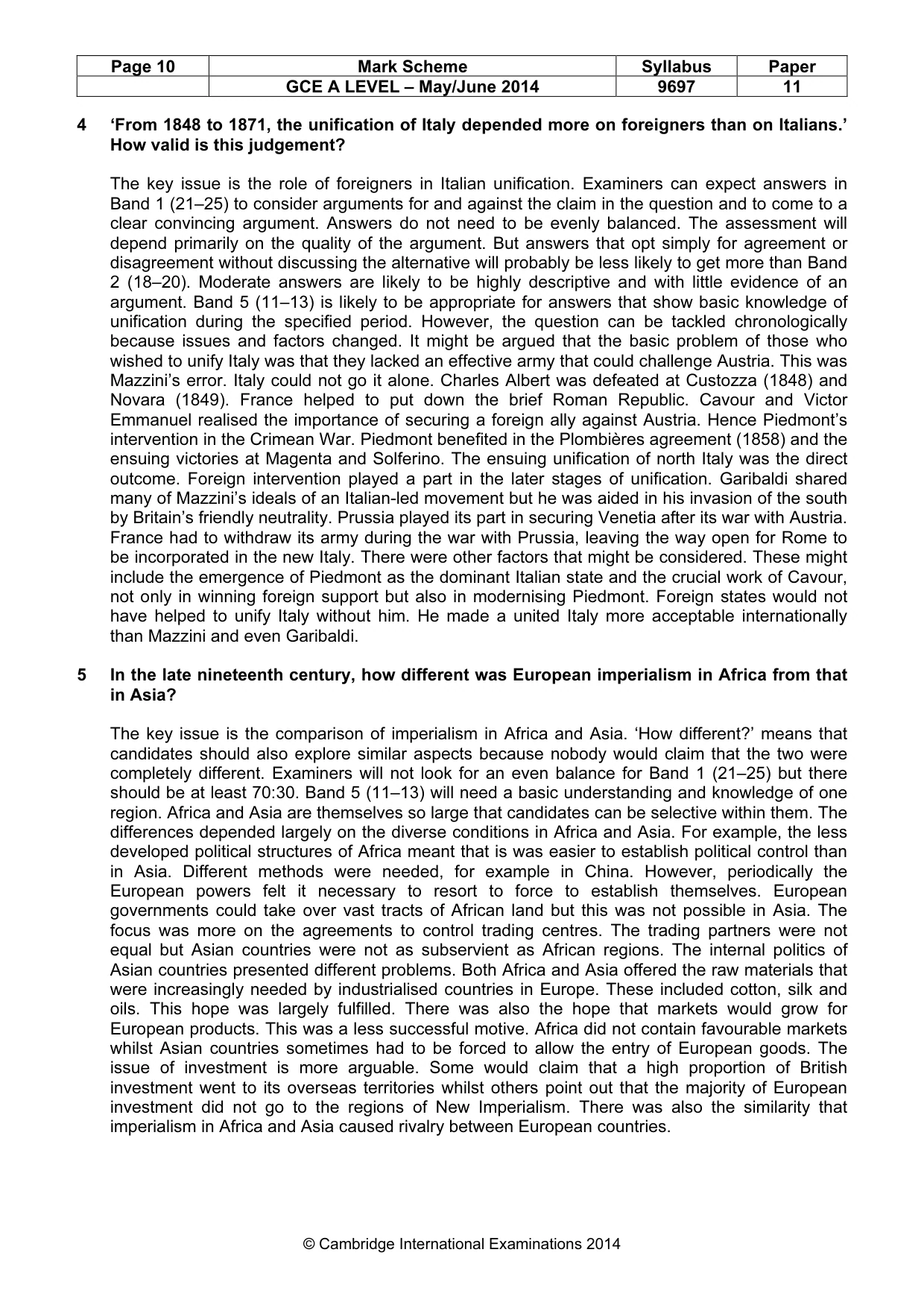 Mark scheme, page 10 of 12