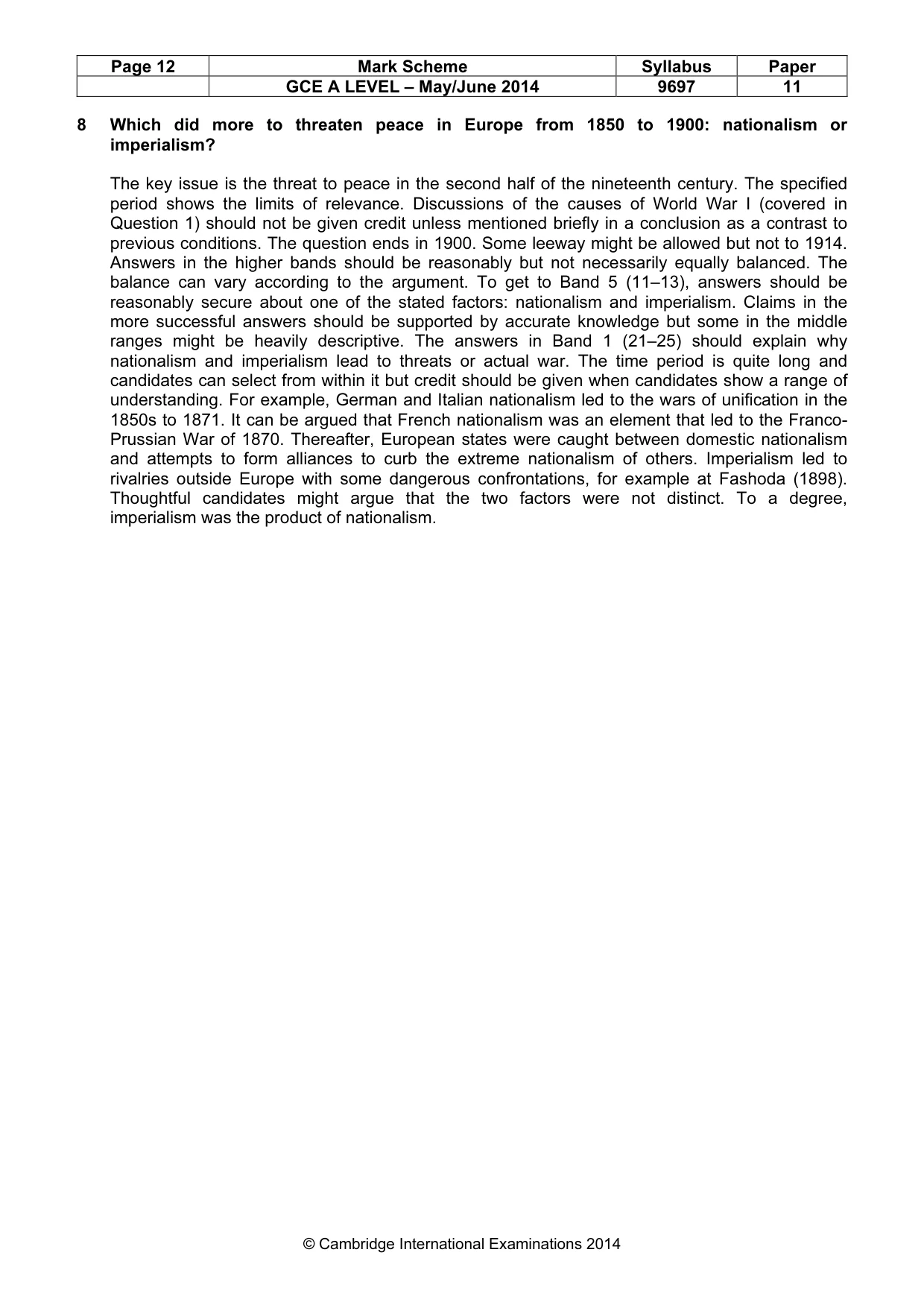 Mark scheme, page 12 of 12