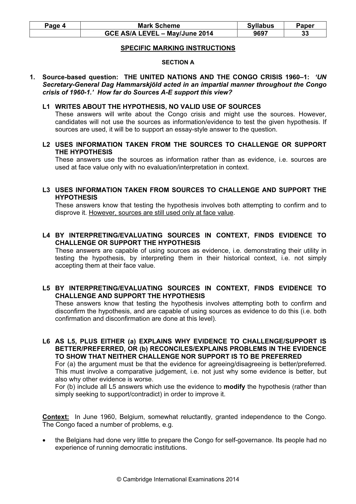 Mark scheme, page 4 of 14