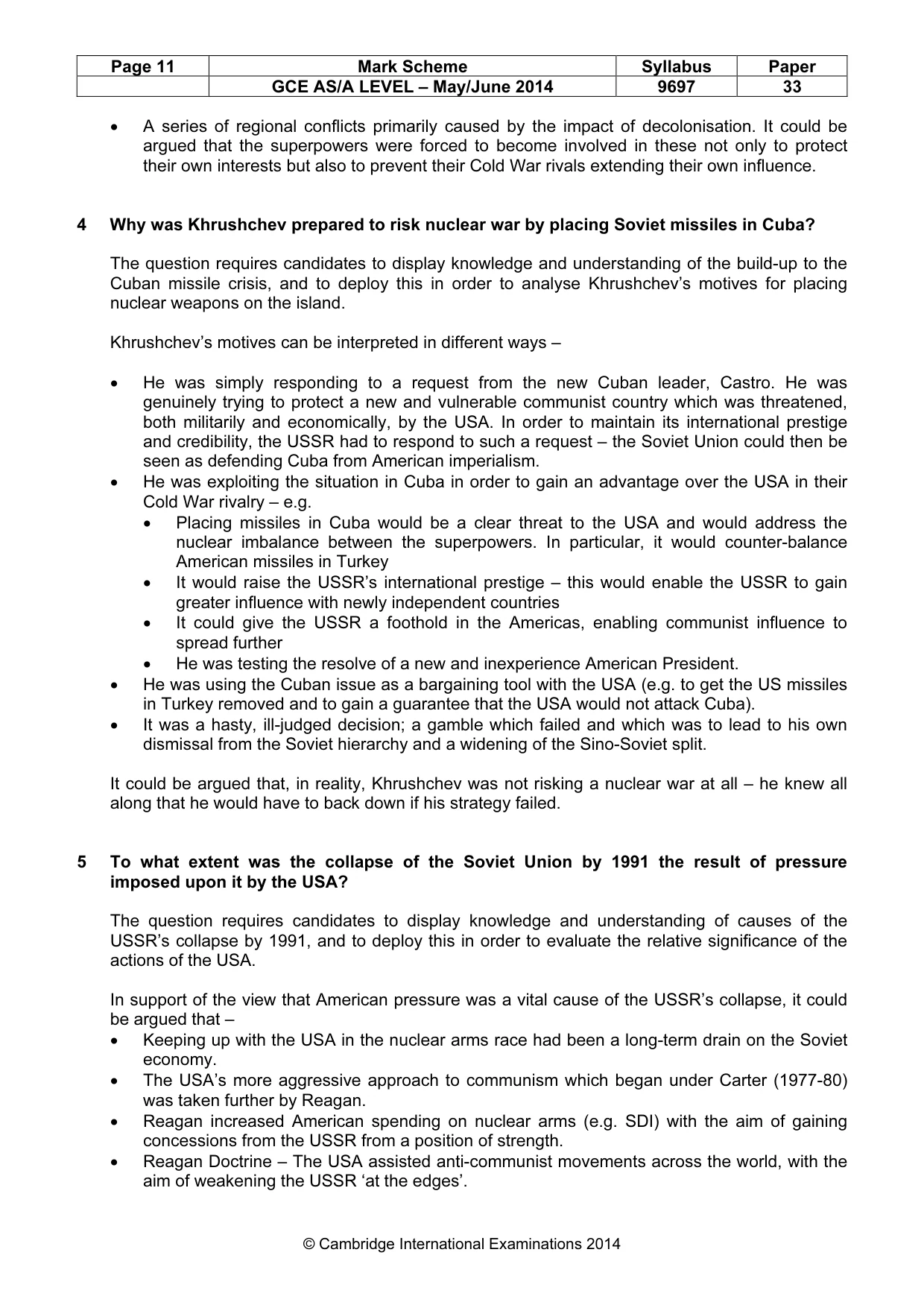 Mark scheme, page 11 of 14