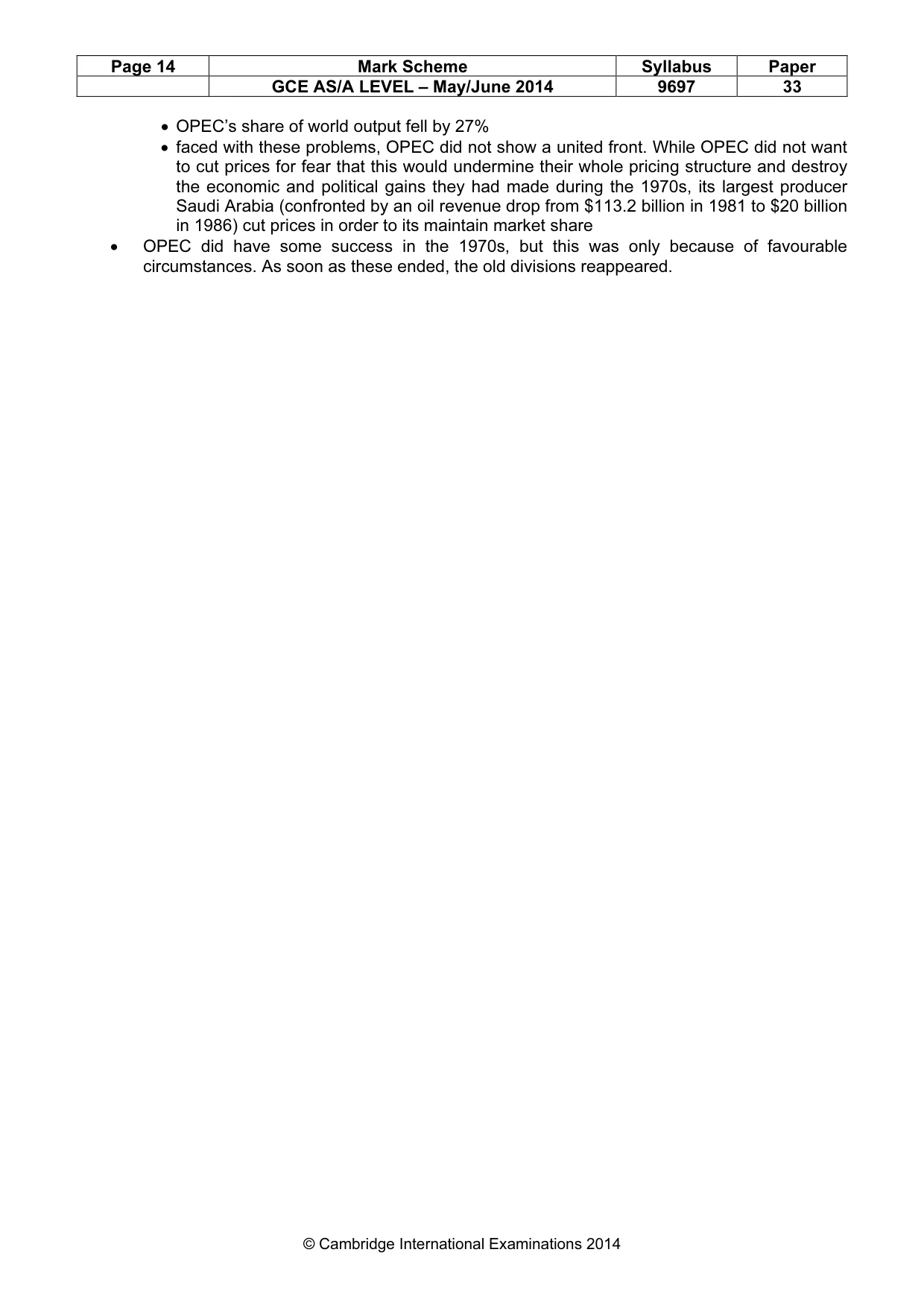 Mark scheme, page 14 of 14