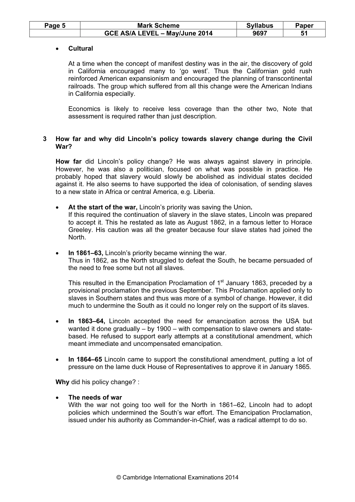 Mark scheme, page 5 of 11