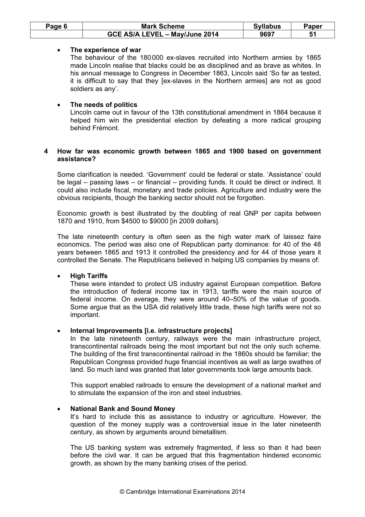 Mark scheme, page 6 of 11