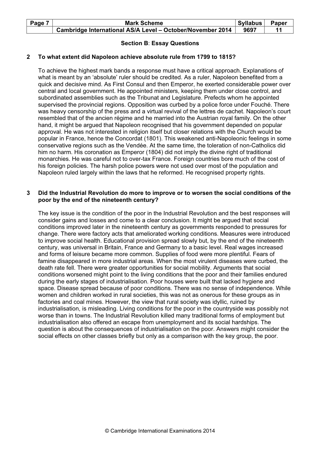 Mark scheme, page 7 of 10