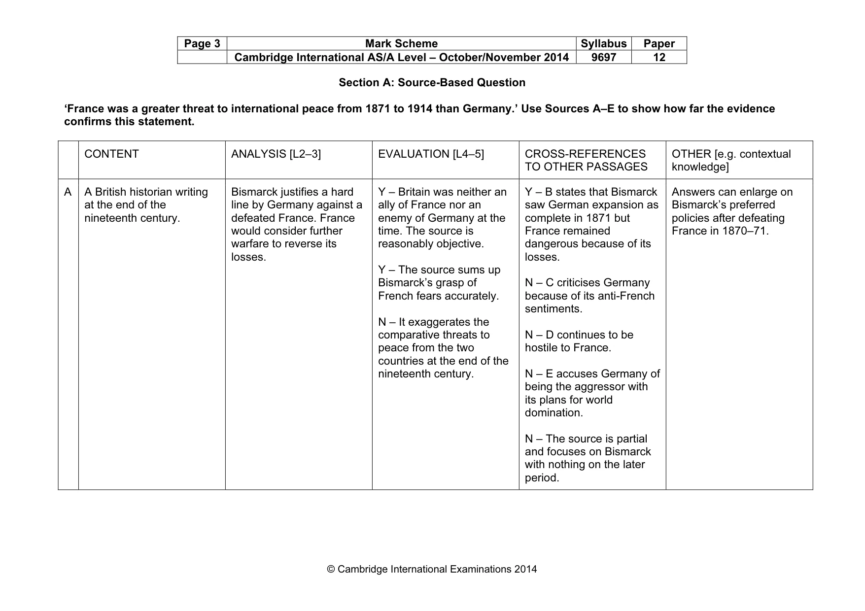 Mark scheme, page 3 of 10