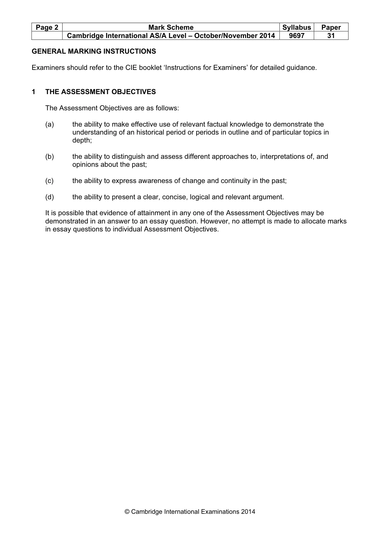 Mark scheme, page 2 of 16