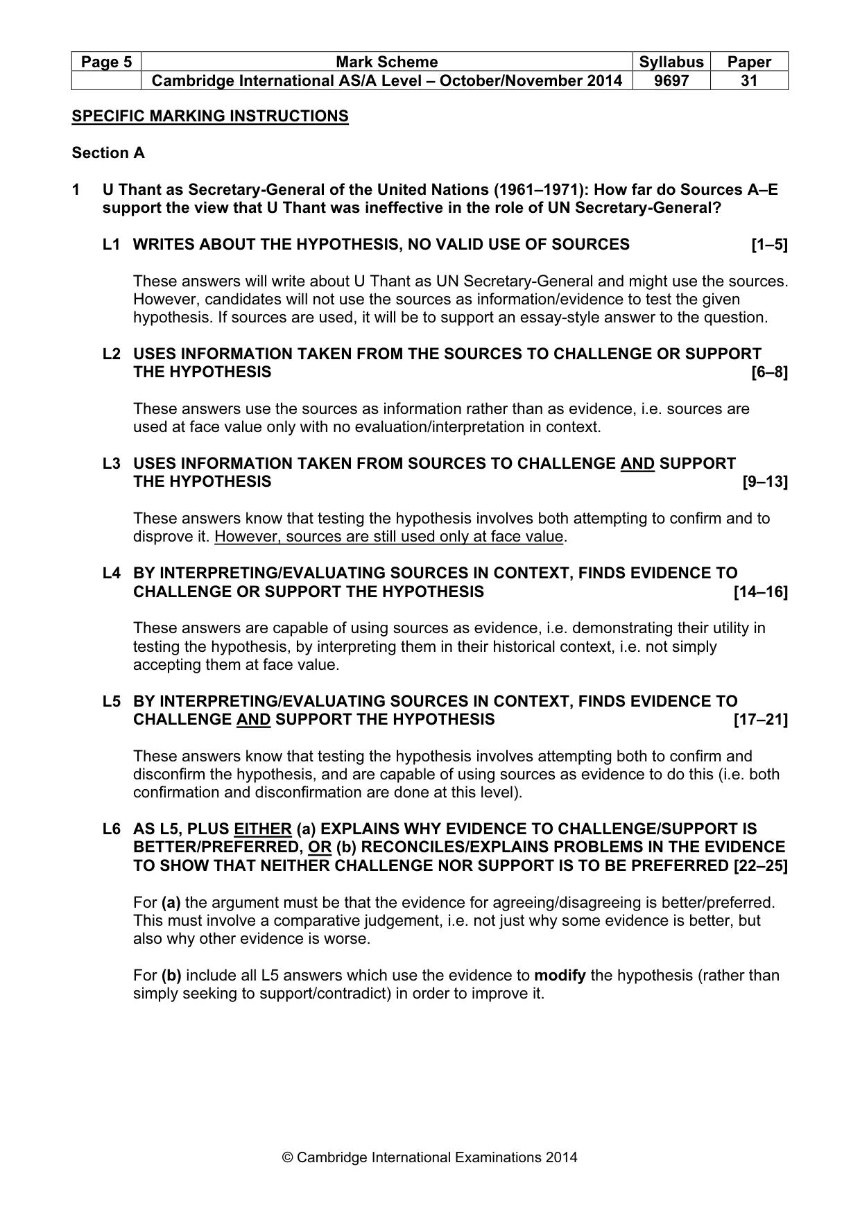 Mark scheme, page 5 of 16