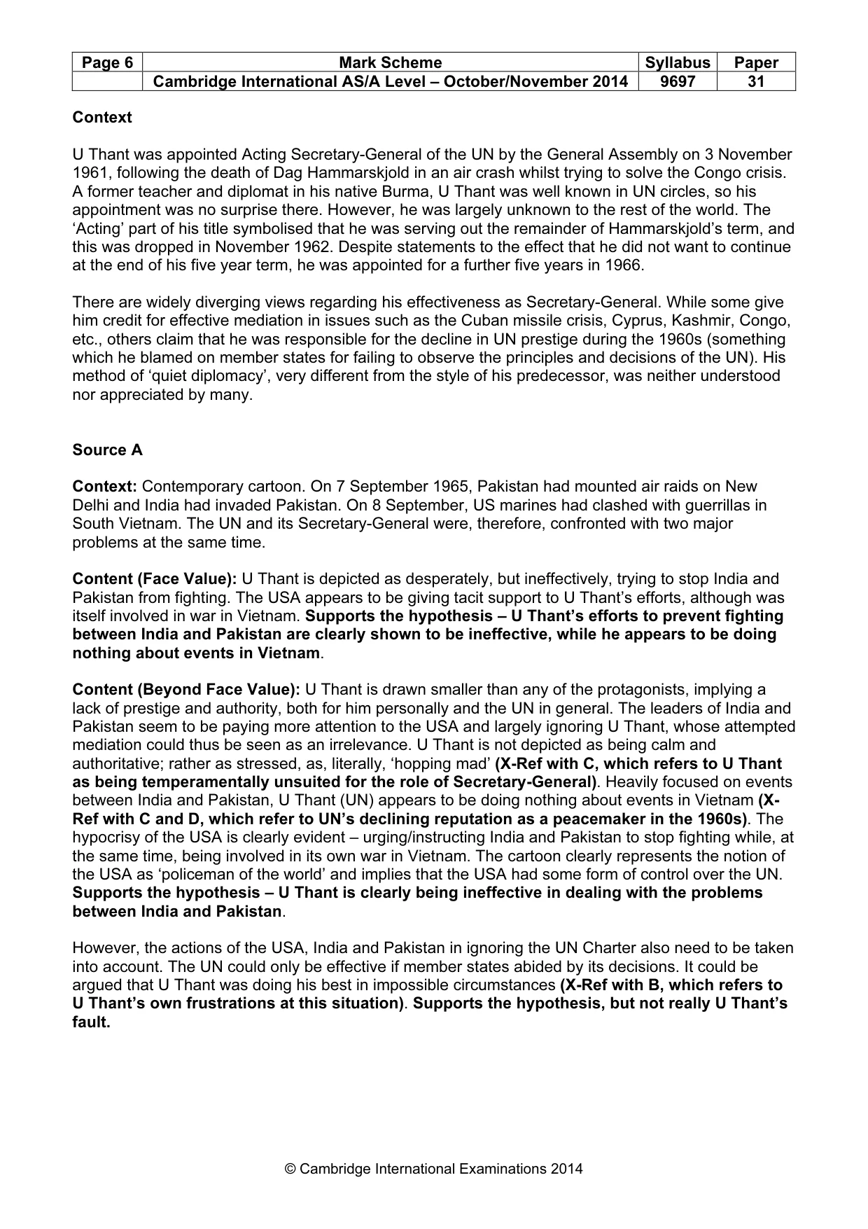 Mark scheme, page 6 of 16