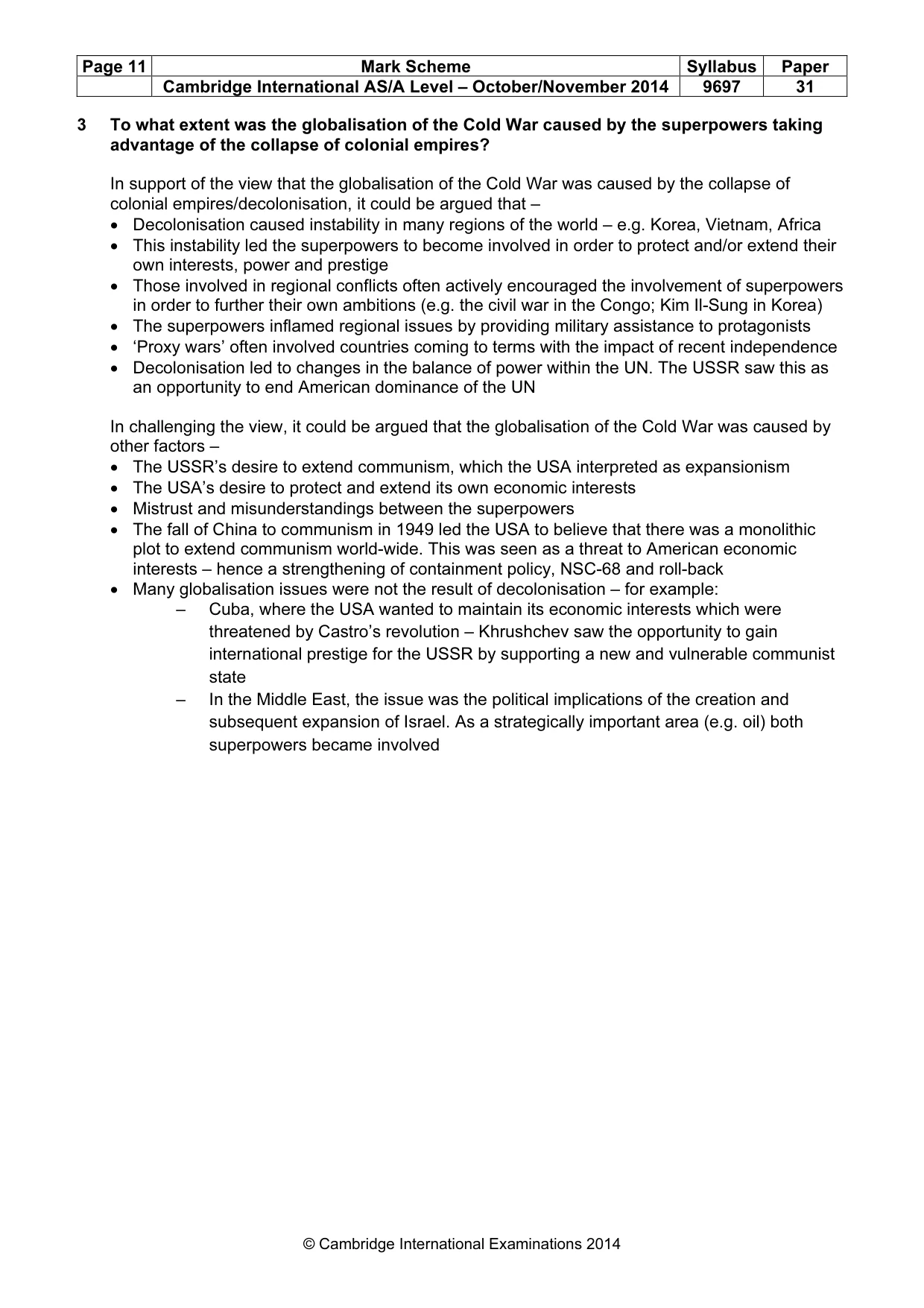 Mark scheme, page 11 of 16