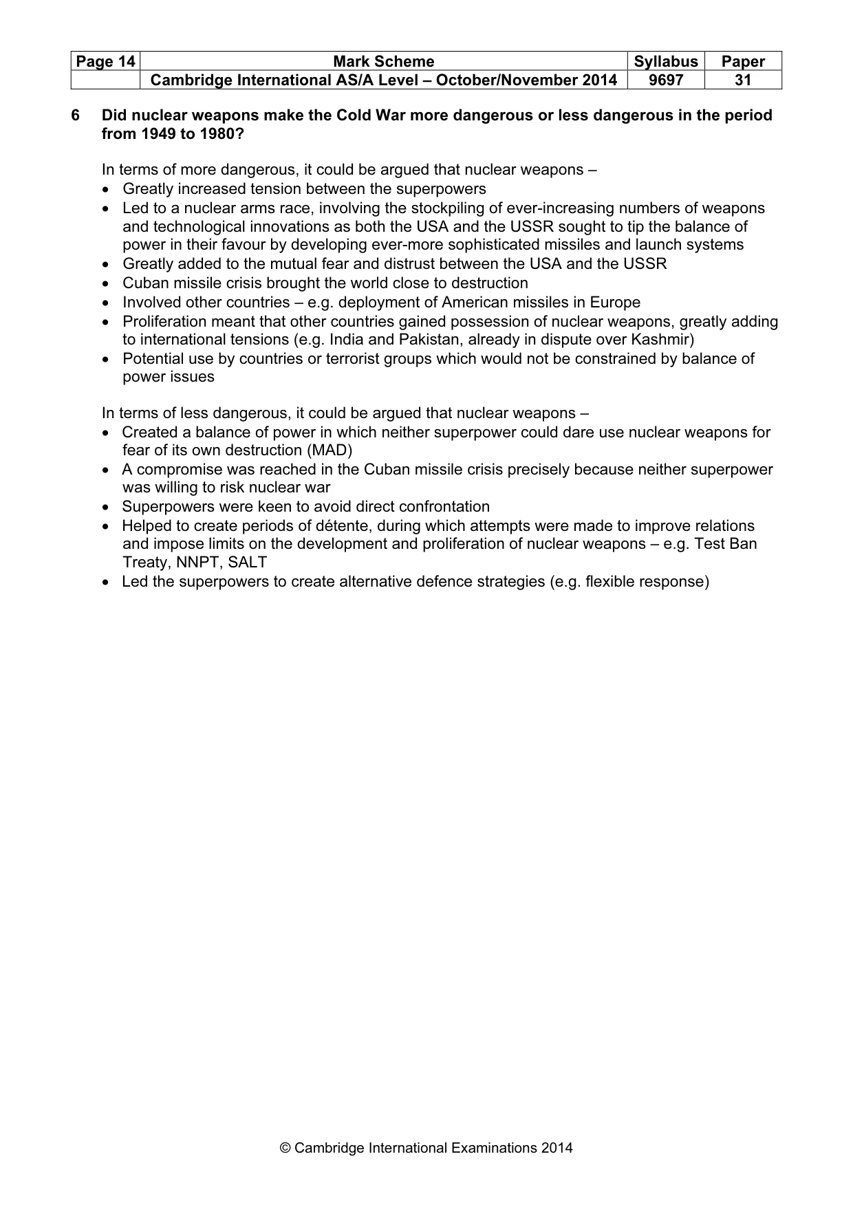 Mark scheme, page 14 of 16