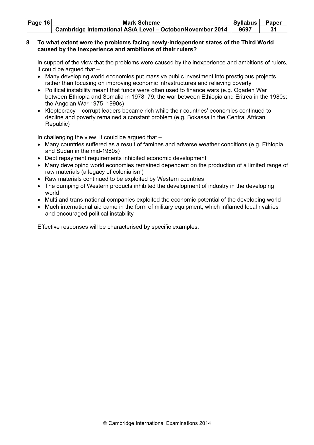 Mark scheme, page 16 of 16