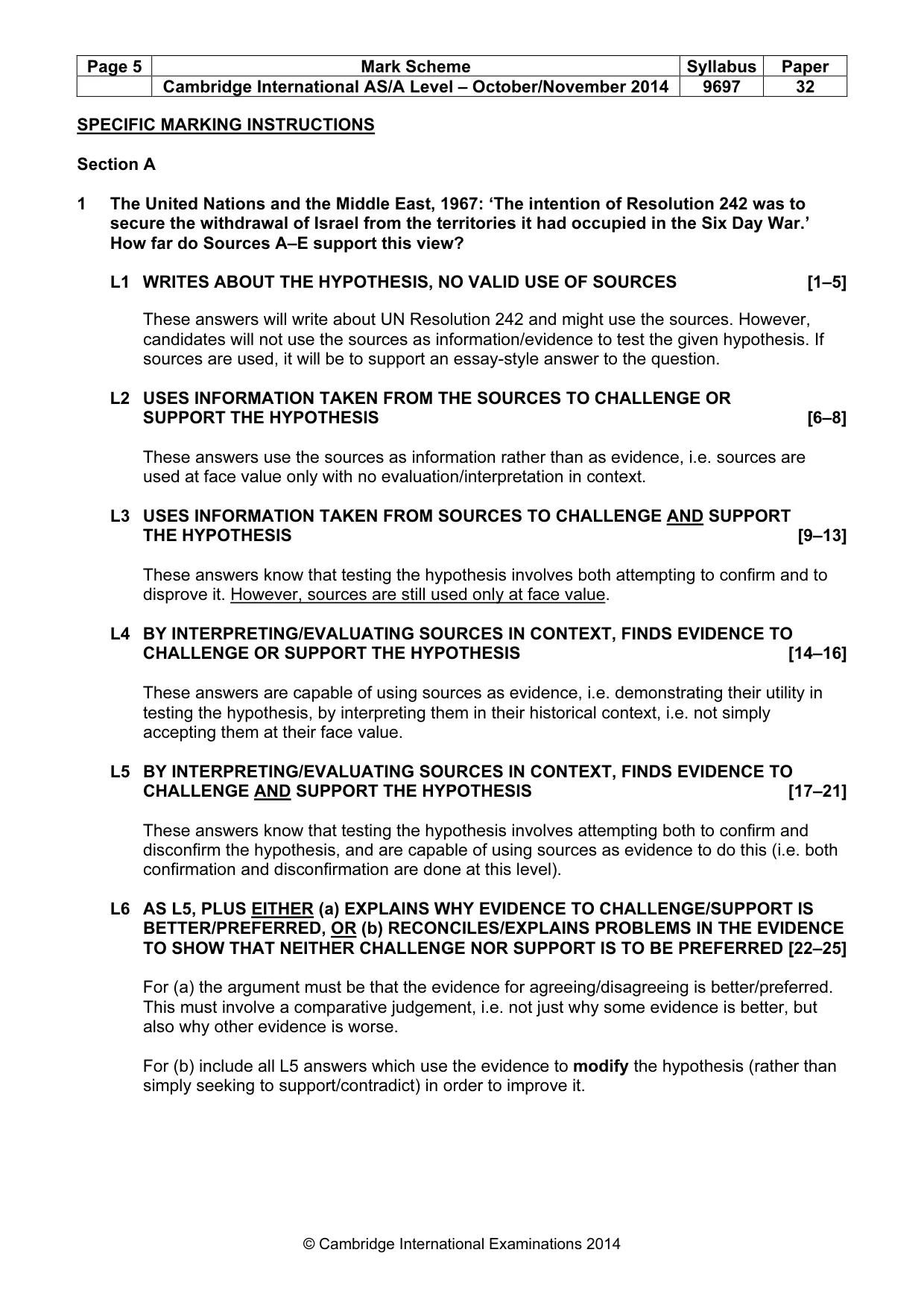 Mark scheme, page 5 of 16
