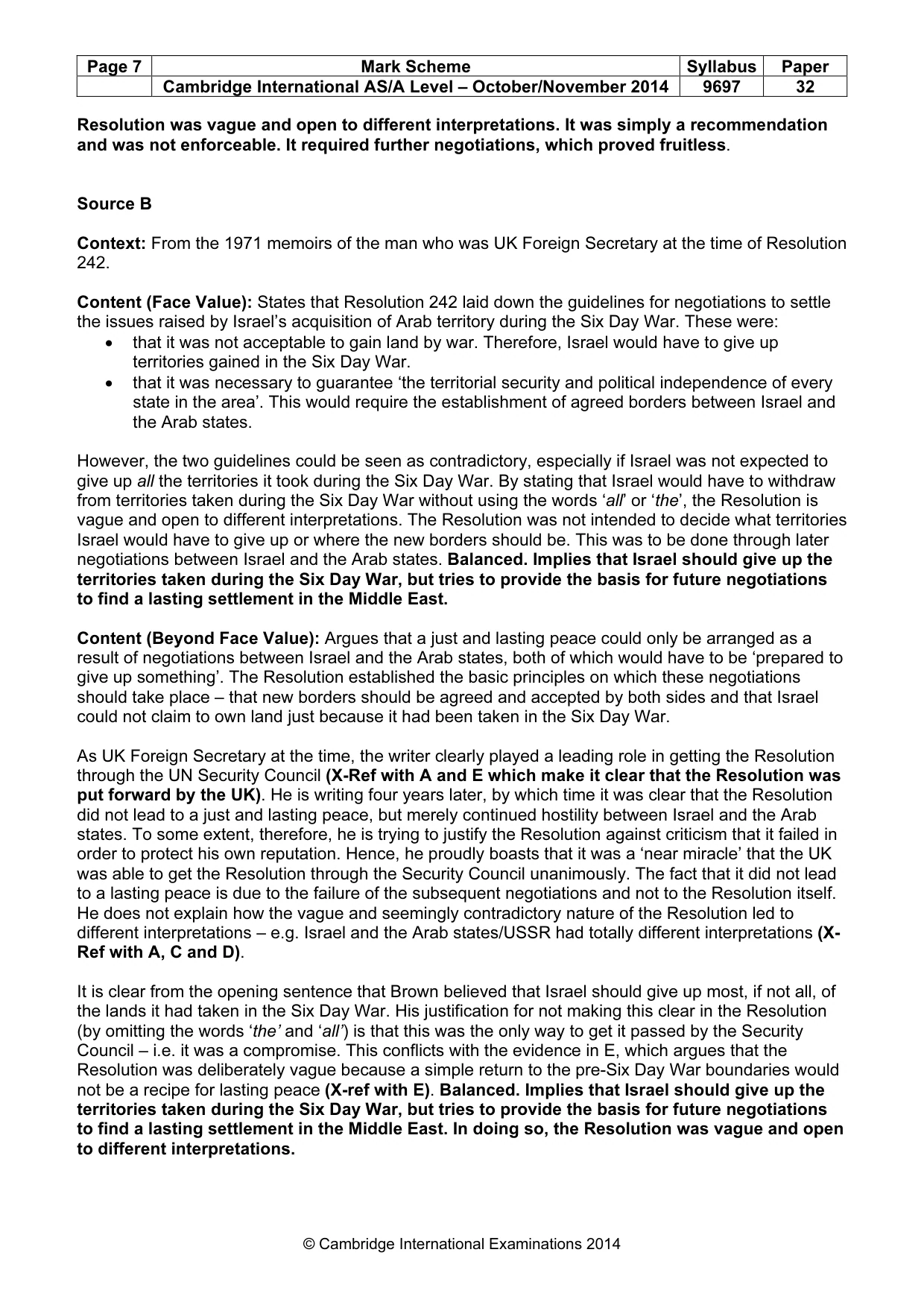 Mark scheme, page 7 of 16