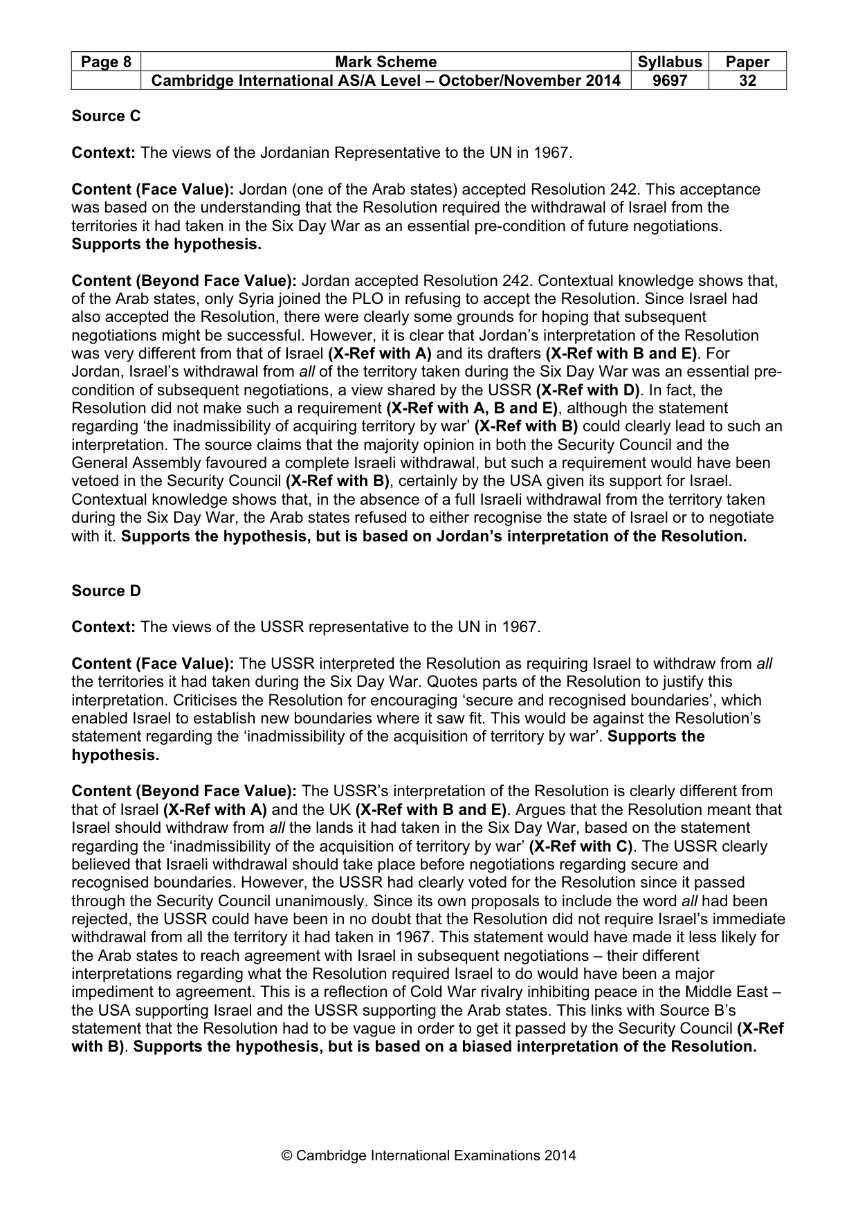 Mark scheme, page 8 of 16
