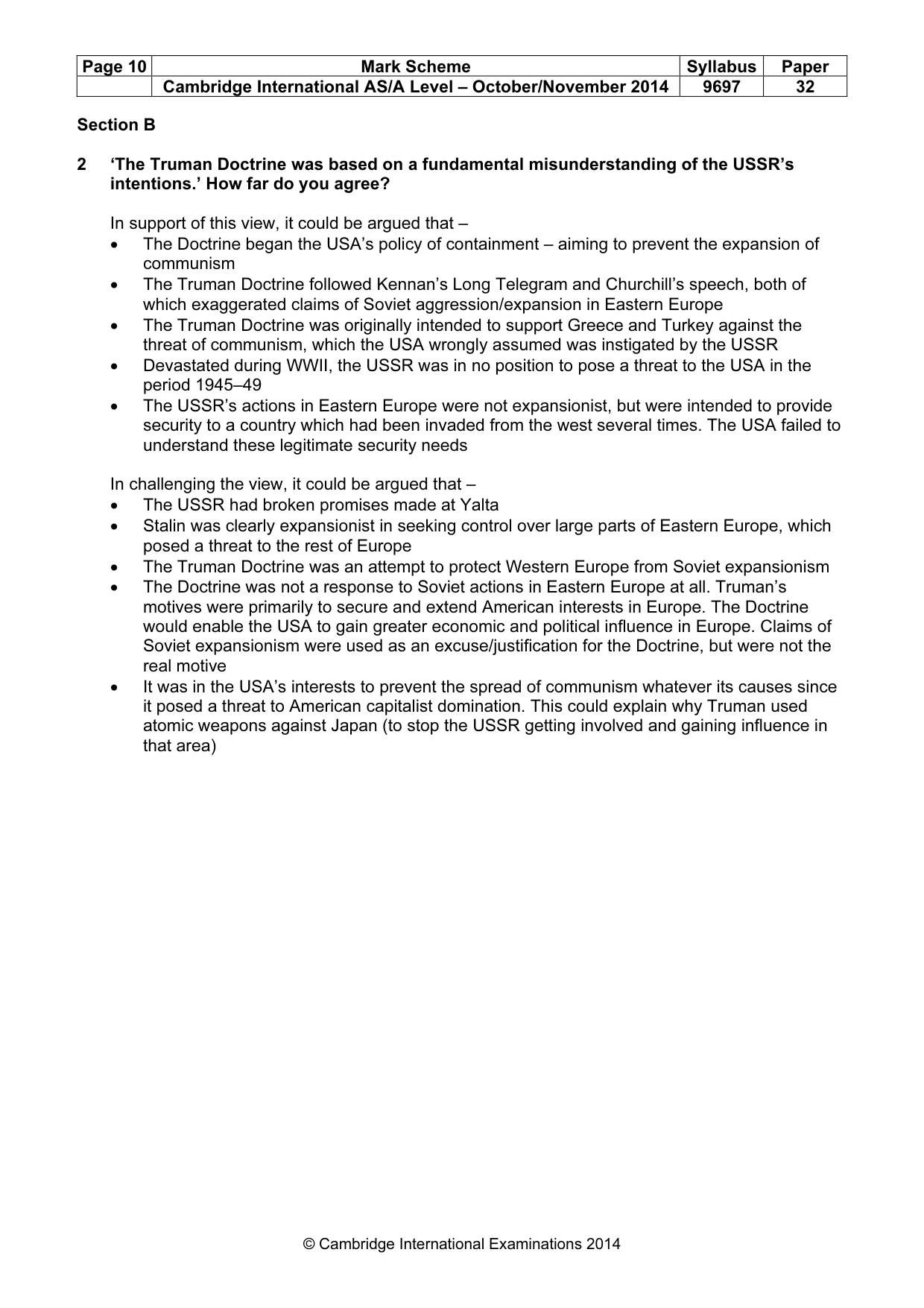 Mark scheme, page 10 of 16