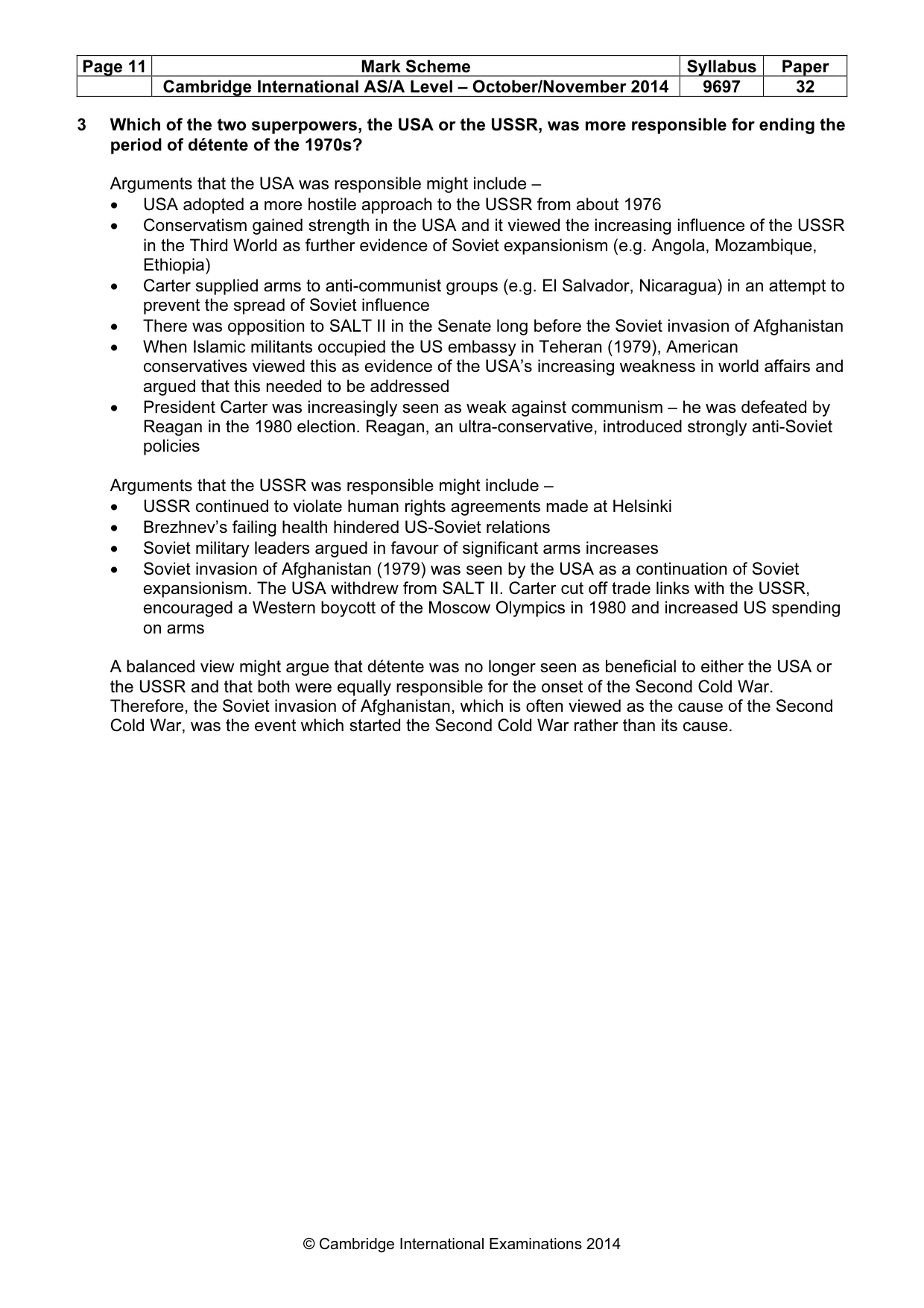 Mark scheme, page 11 of 16