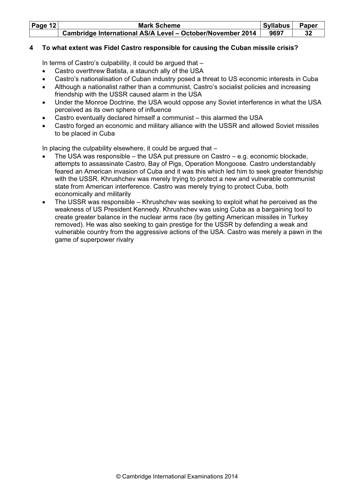 Mark scheme, page 12 of 16