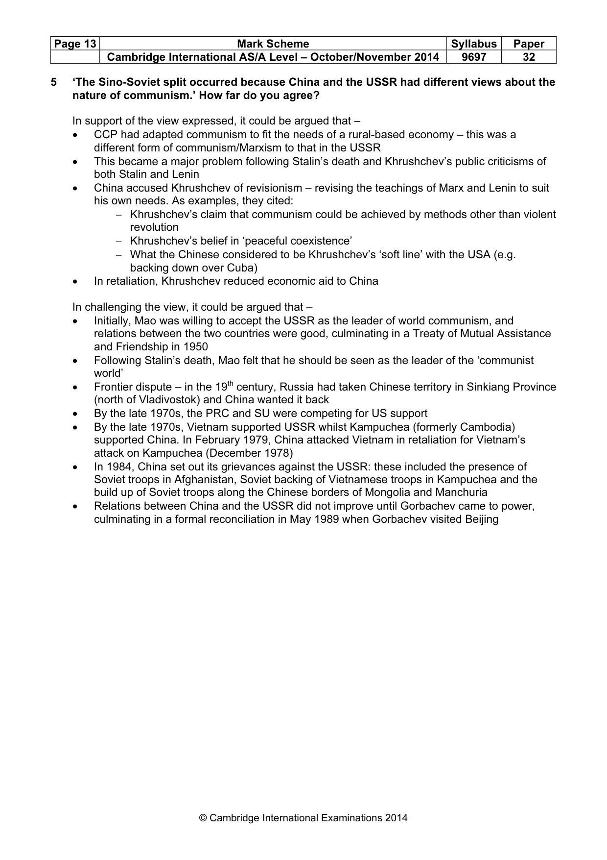 Mark scheme, page 13 of 16