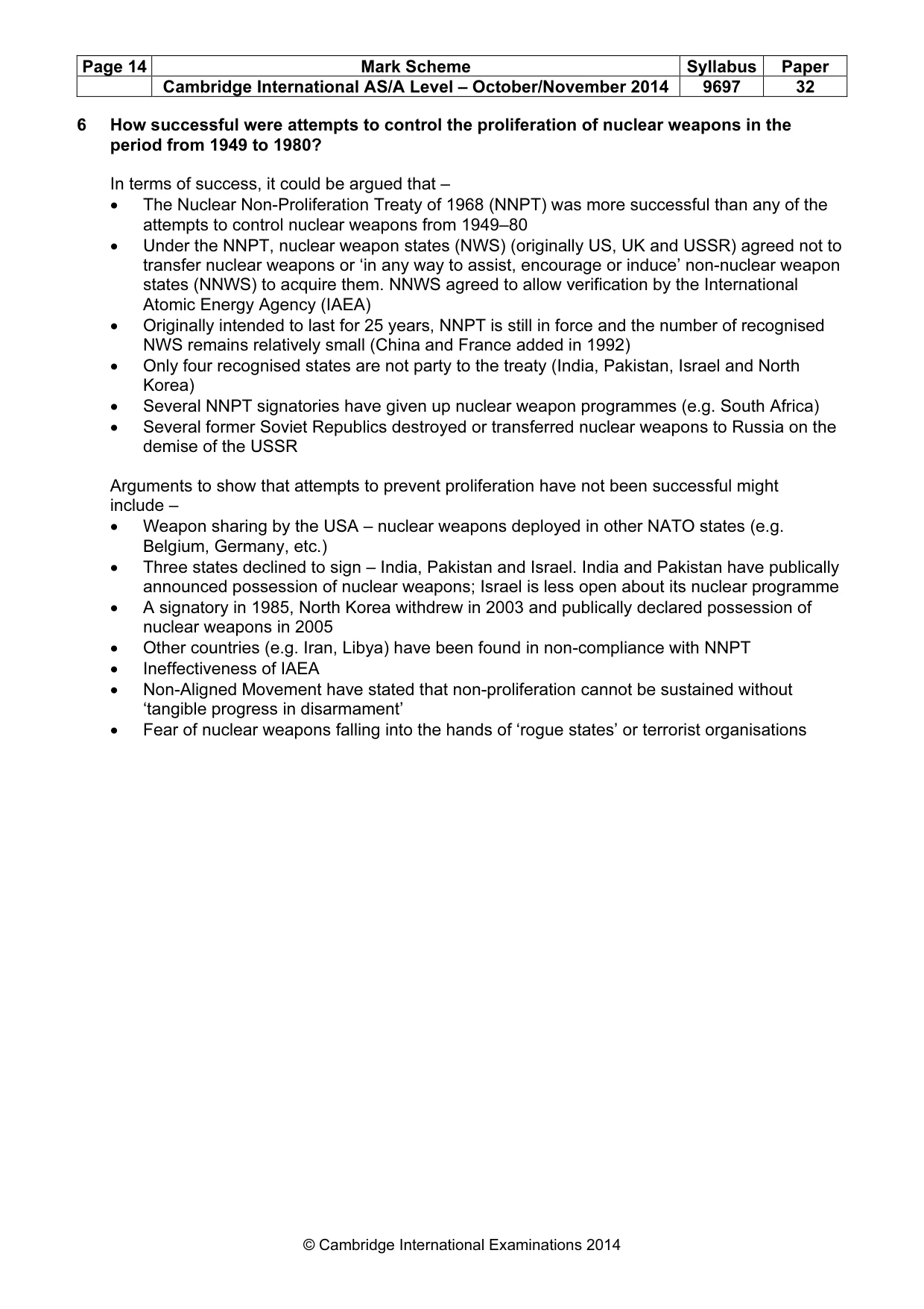 Mark scheme, page 14 of 16