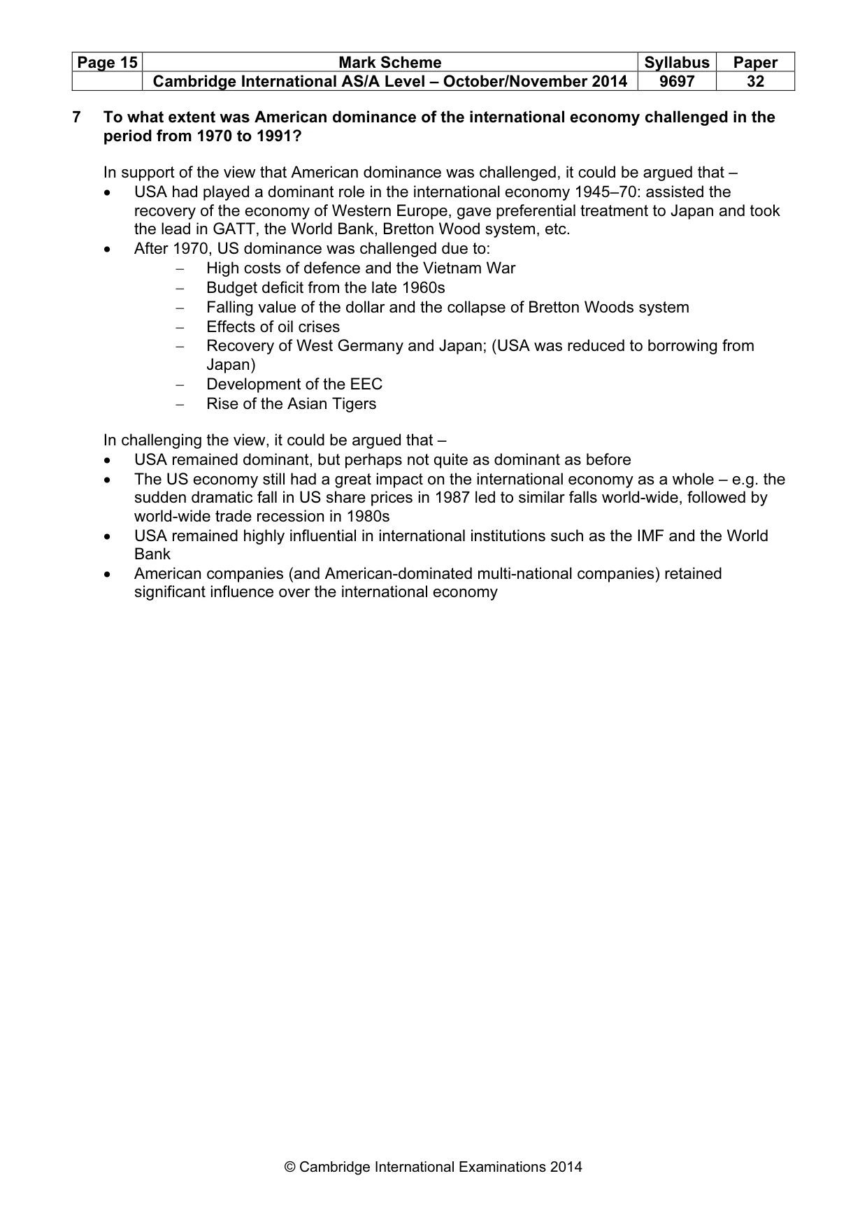 Mark scheme, page 15 of 16