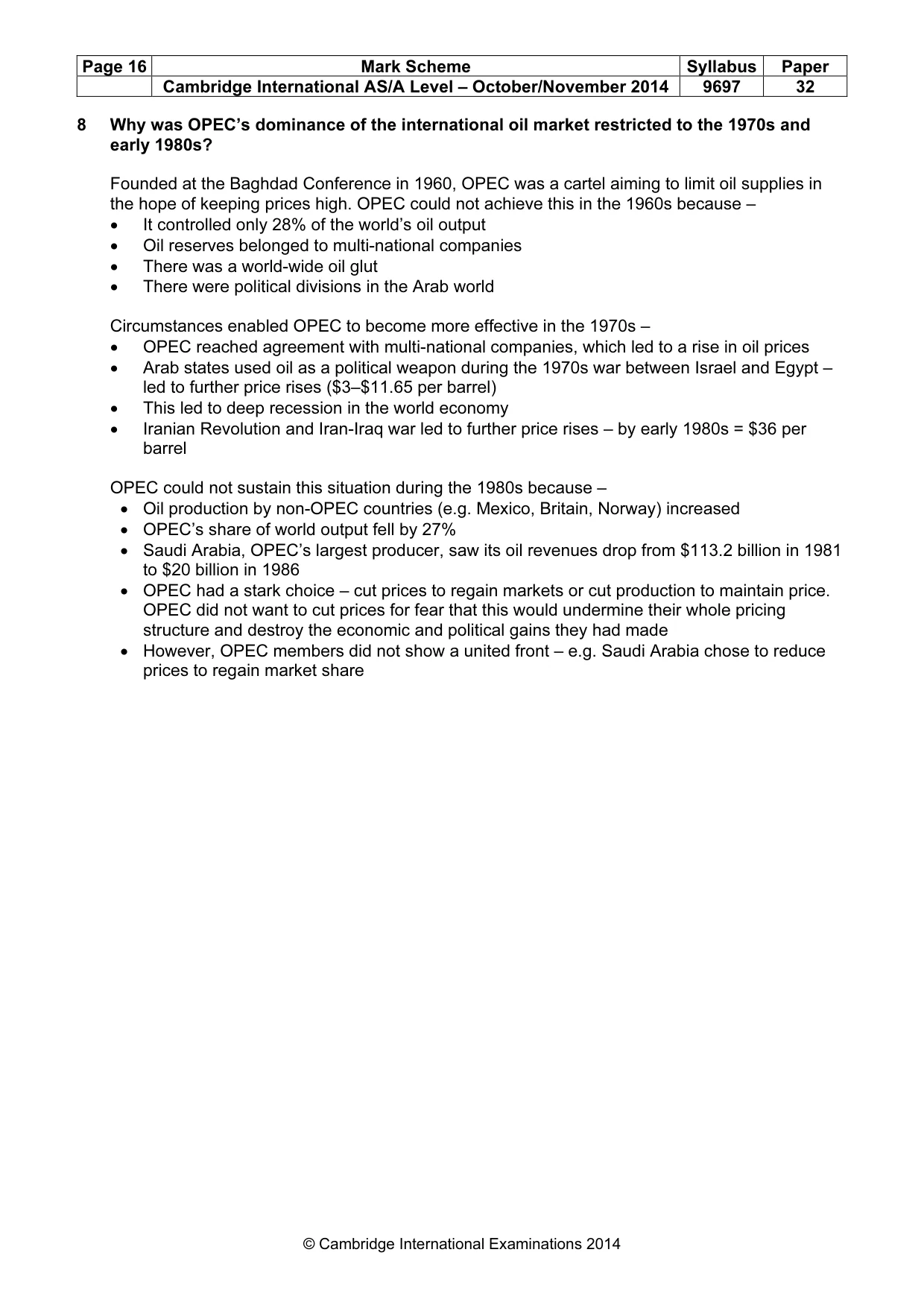 Mark scheme, page 16 of 16
