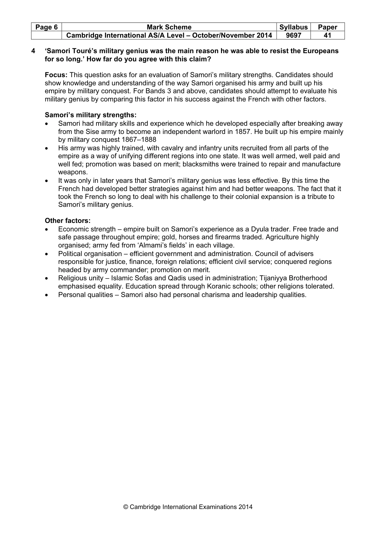 Mark scheme, page 6 of 12