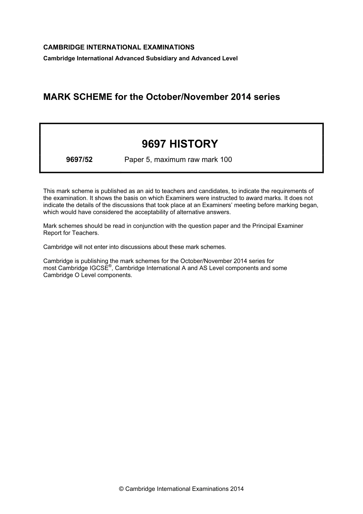 Mark scheme, page 1 of 9