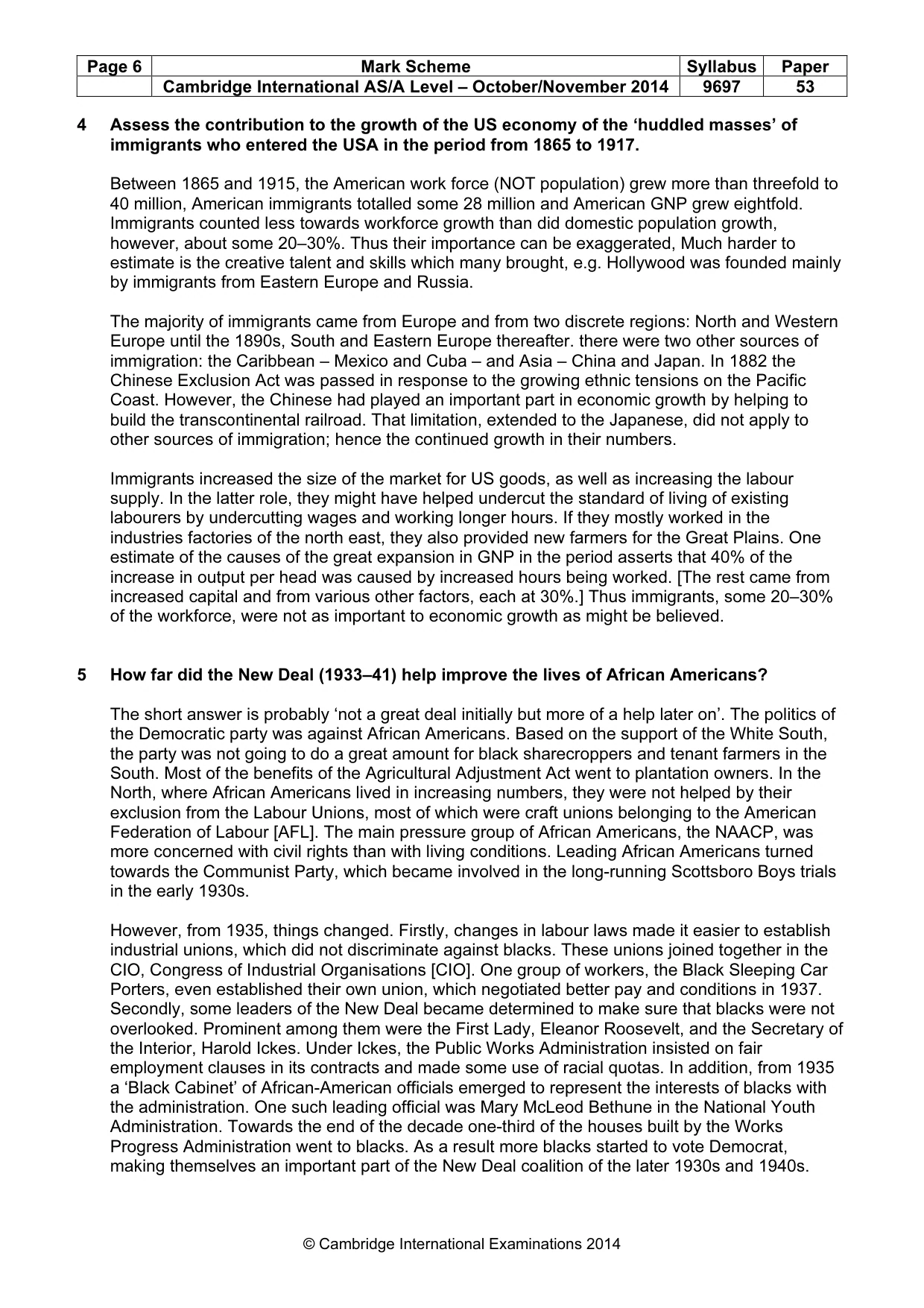 Mark scheme, page 6 of 9