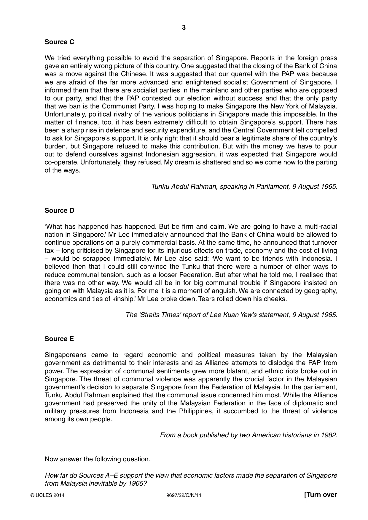 Cambridge A Level History (pre-2015) 9697 2014 Oct/Nov Paper 2 · Variant 2 question paper, page 3 of 4