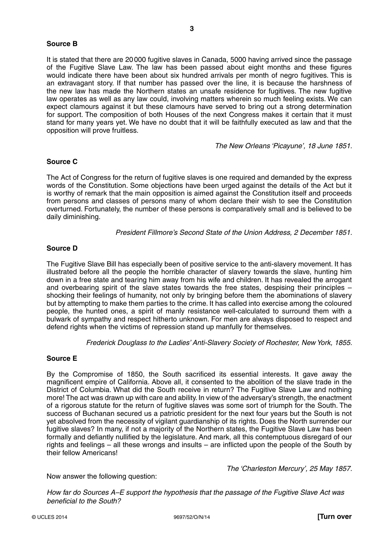 Cambridge A Level History (pre-2015) 9697 2014 Oct/Nov Paper 5 · Variant 2 question paper, page 3 of 4