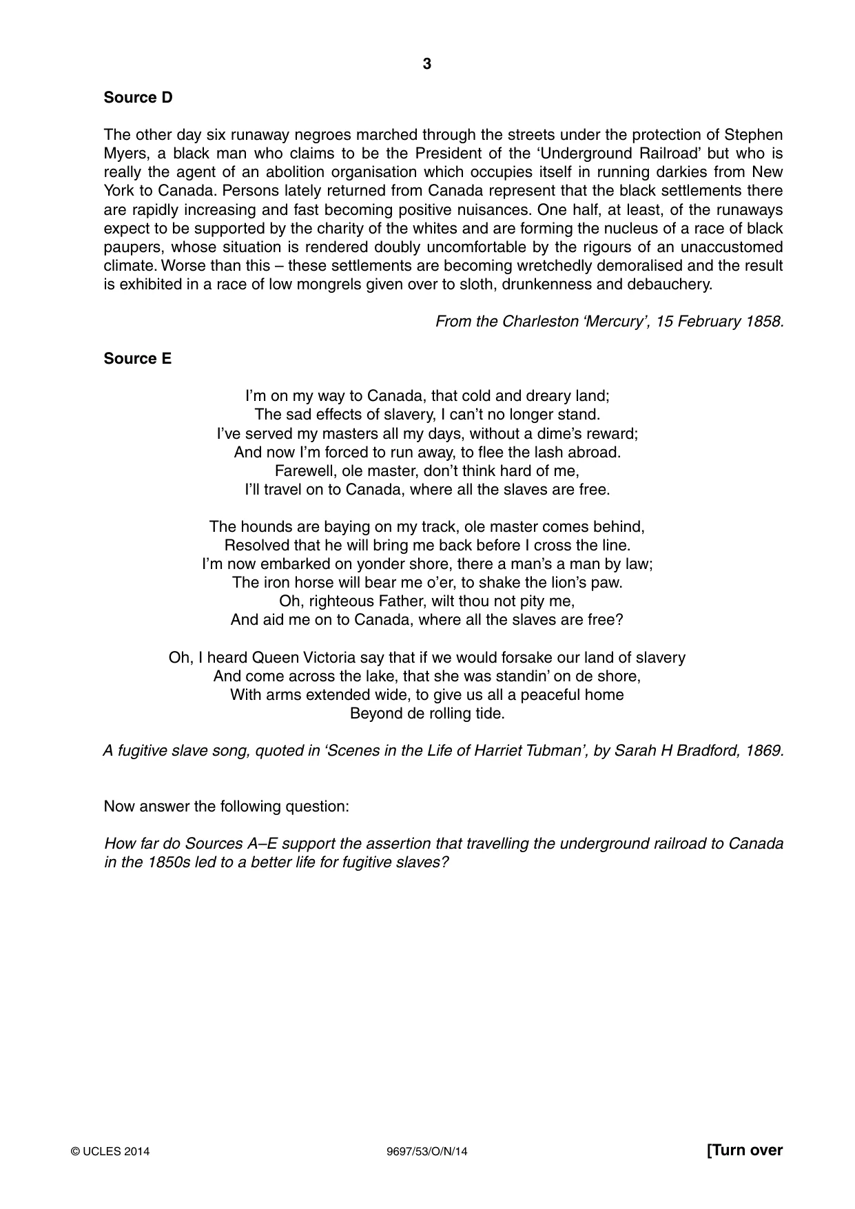 Cambridge A Level History (pre-2015) 9697 2014 Oct/Nov Paper 5 · Variant 3 question paper, page 3 of 4