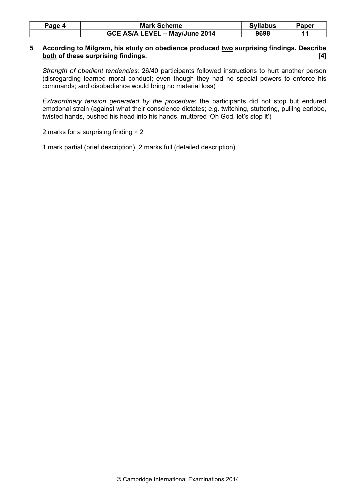 Mark scheme, page 4 of 16
