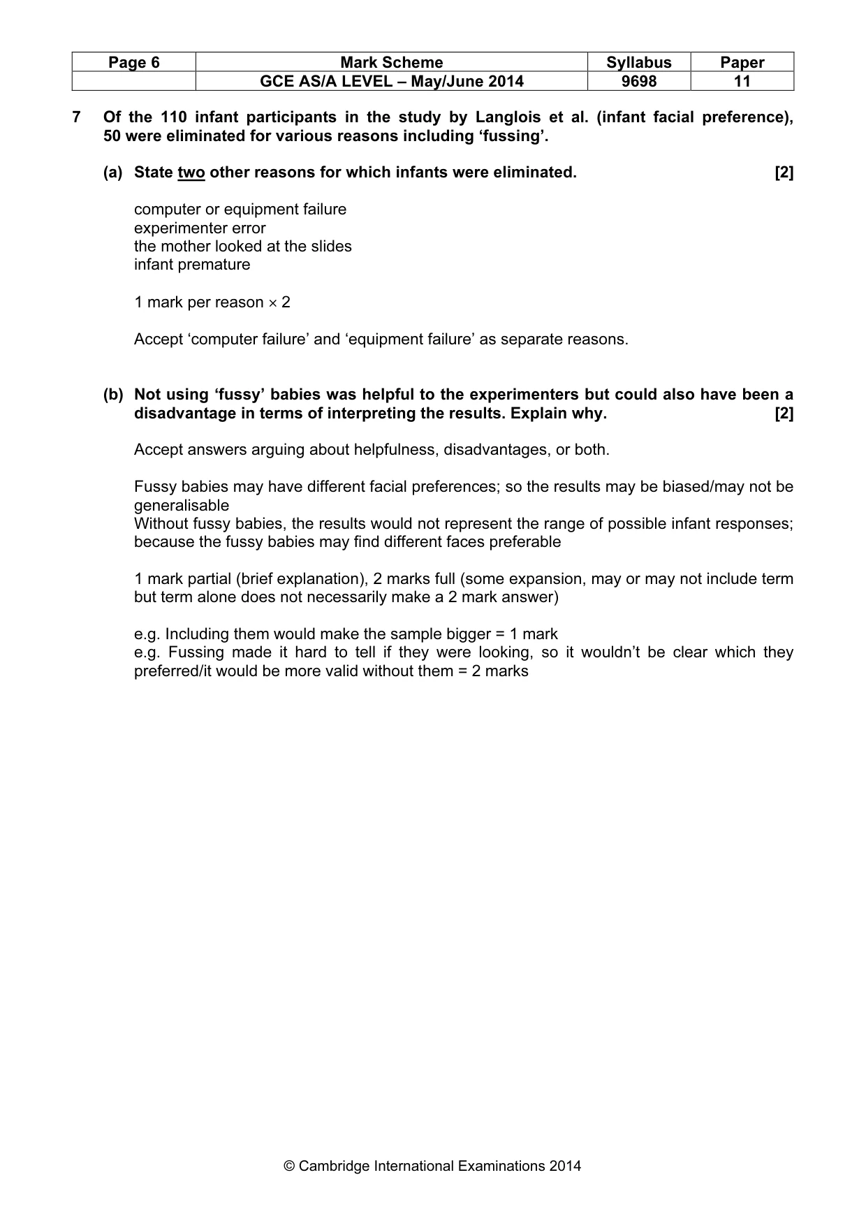 Mark scheme, page 6 of 16