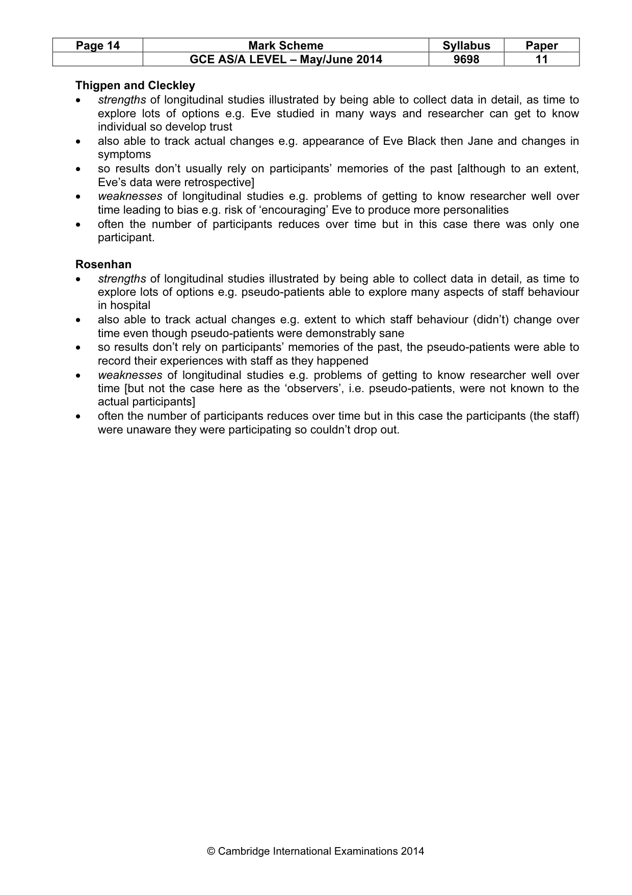 Mark scheme, page 14 of 16