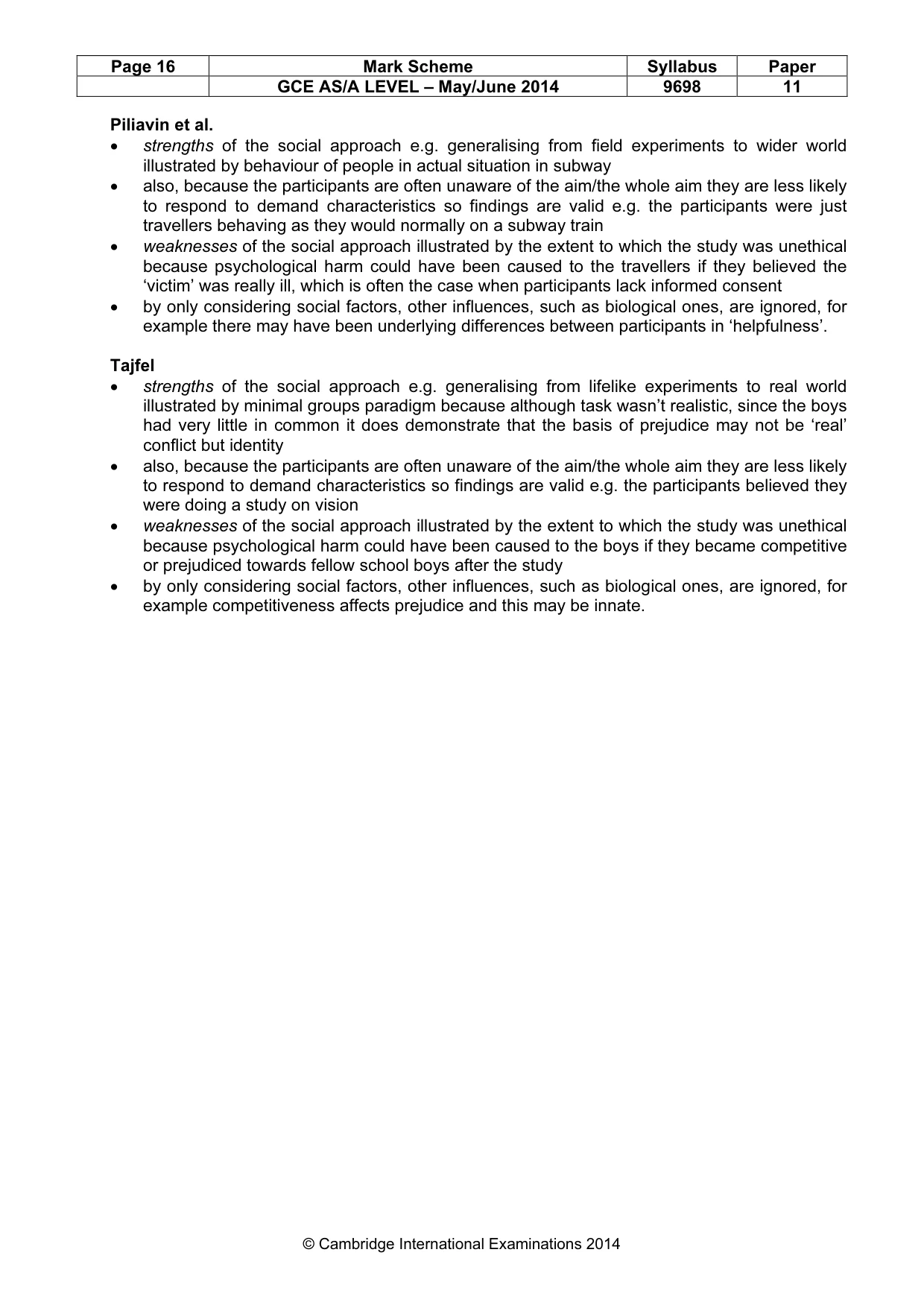 Mark scheme, page 16 of 16