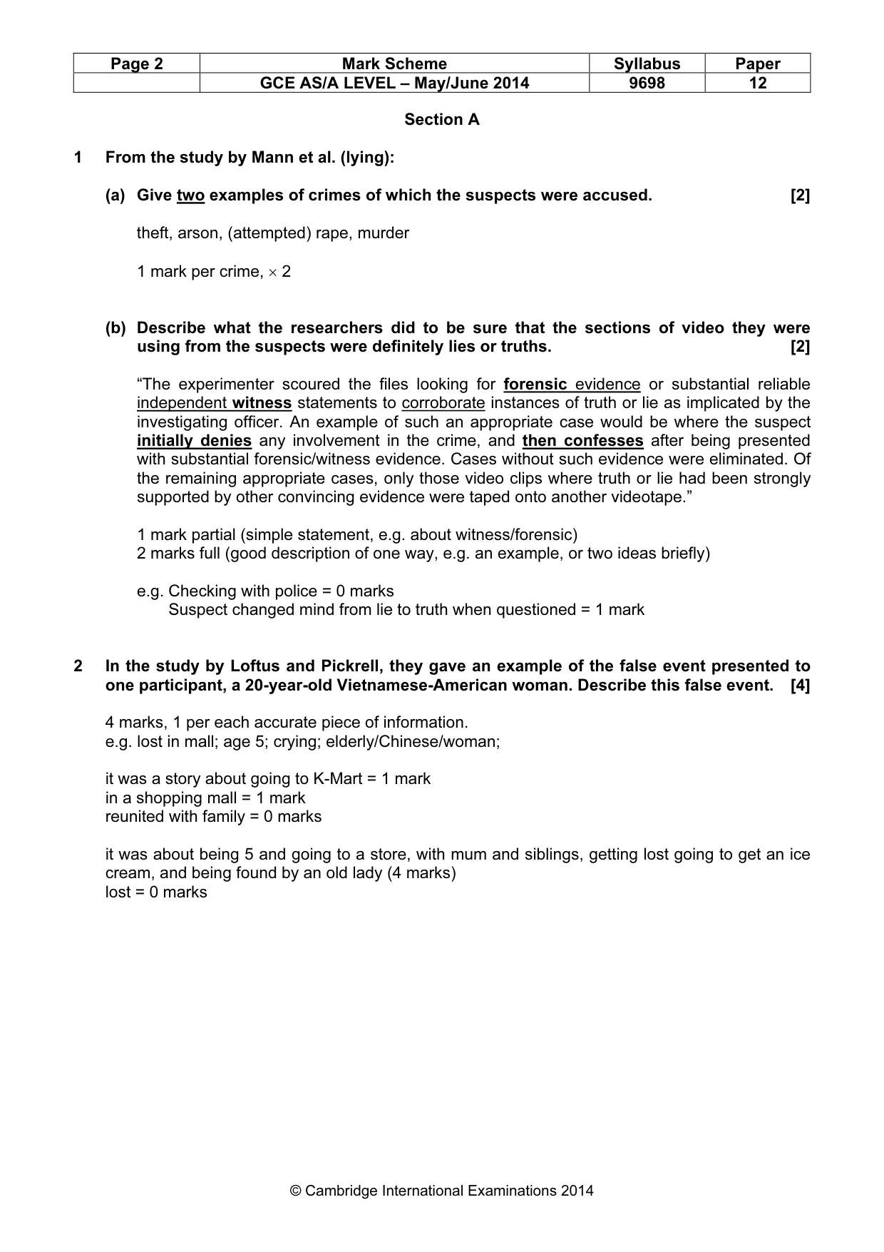 Mark scheme, page 2 of 13