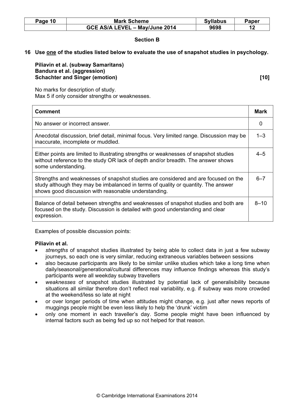 Mark scheme, page 10 of 13