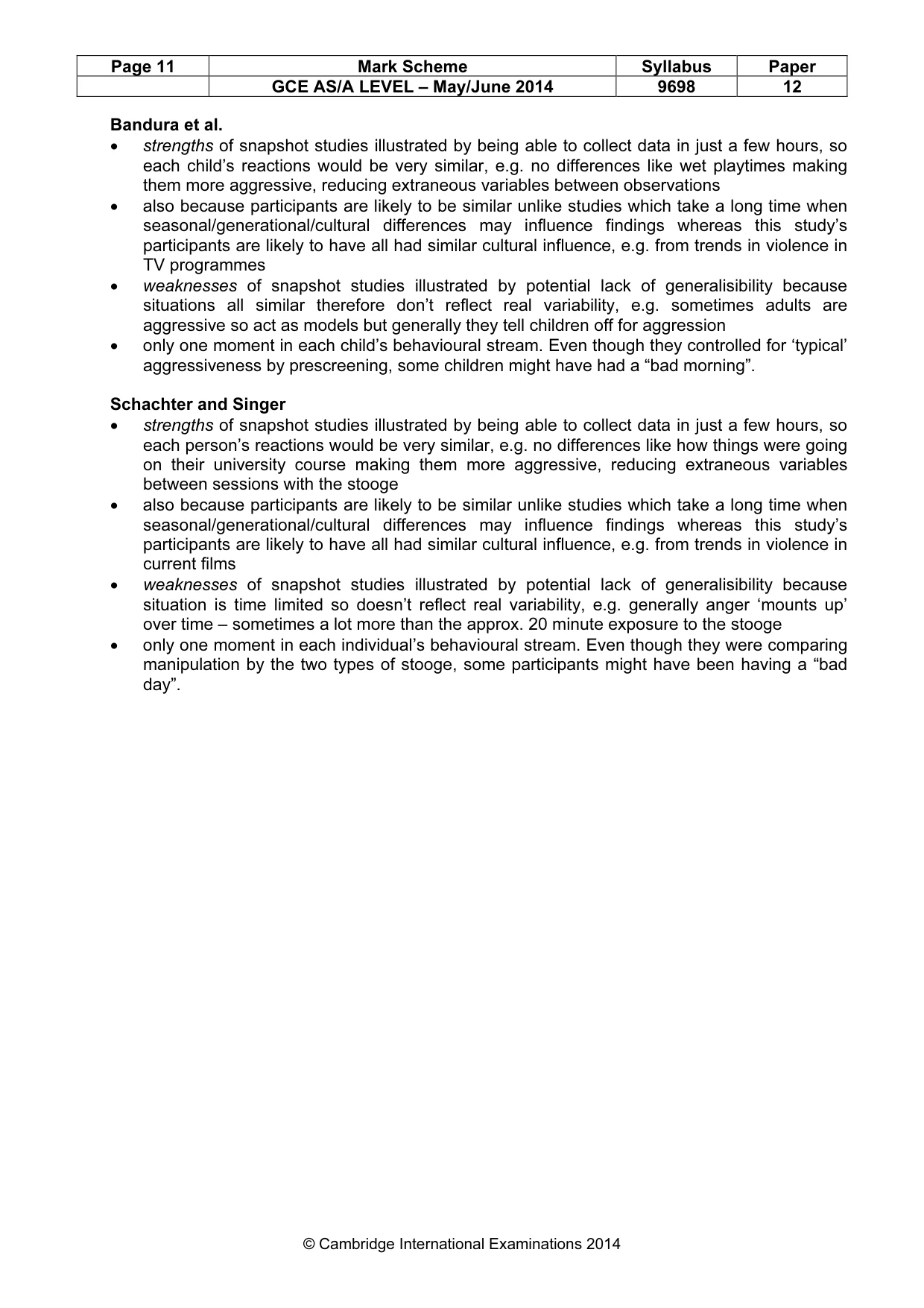 Mark scheme, page 11 of 13