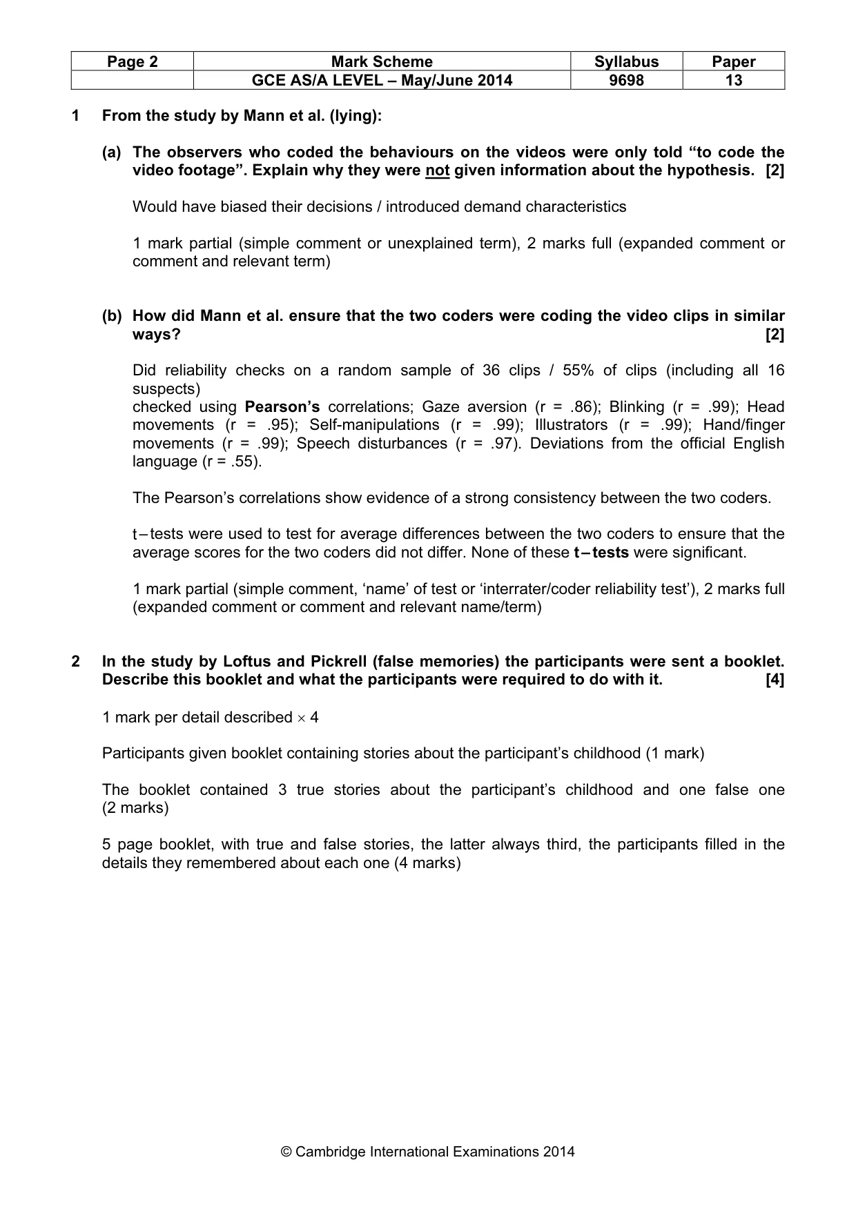Mark scheme, page 2 of 12