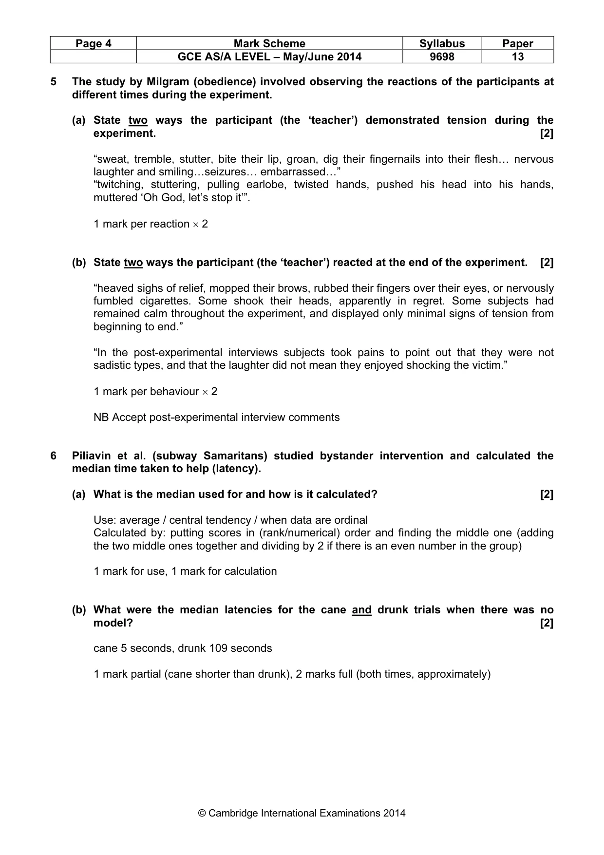 Mark scheme, page 4 of 12